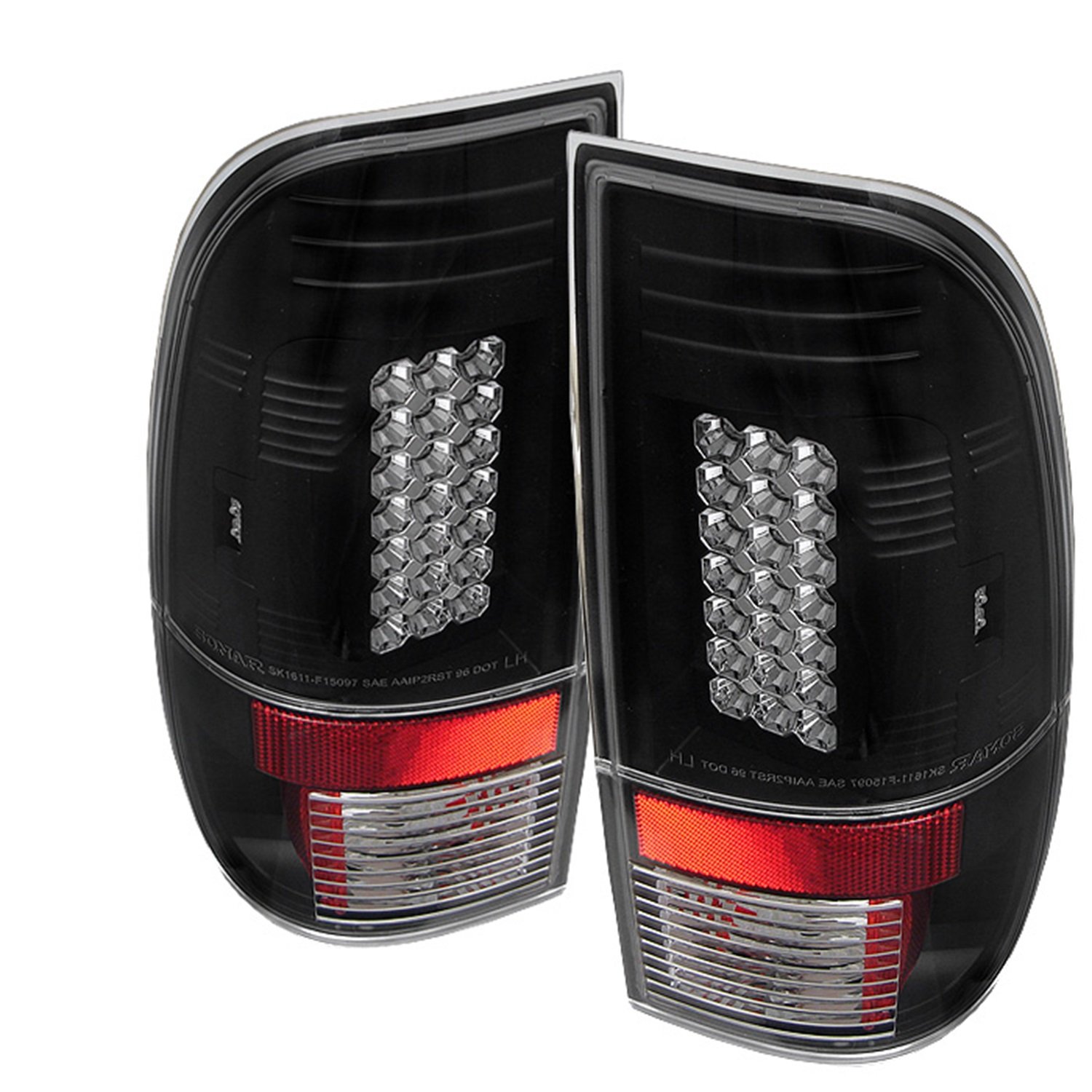 Spyder LED Tail Lights for Ford F150 Styleside 1997-2003 & F250/350/450/550 Super Duty 1999-2007 - Black Smoke Lens - Enhanced Visibility & Style for Night Driving & Off-Road Adventures
