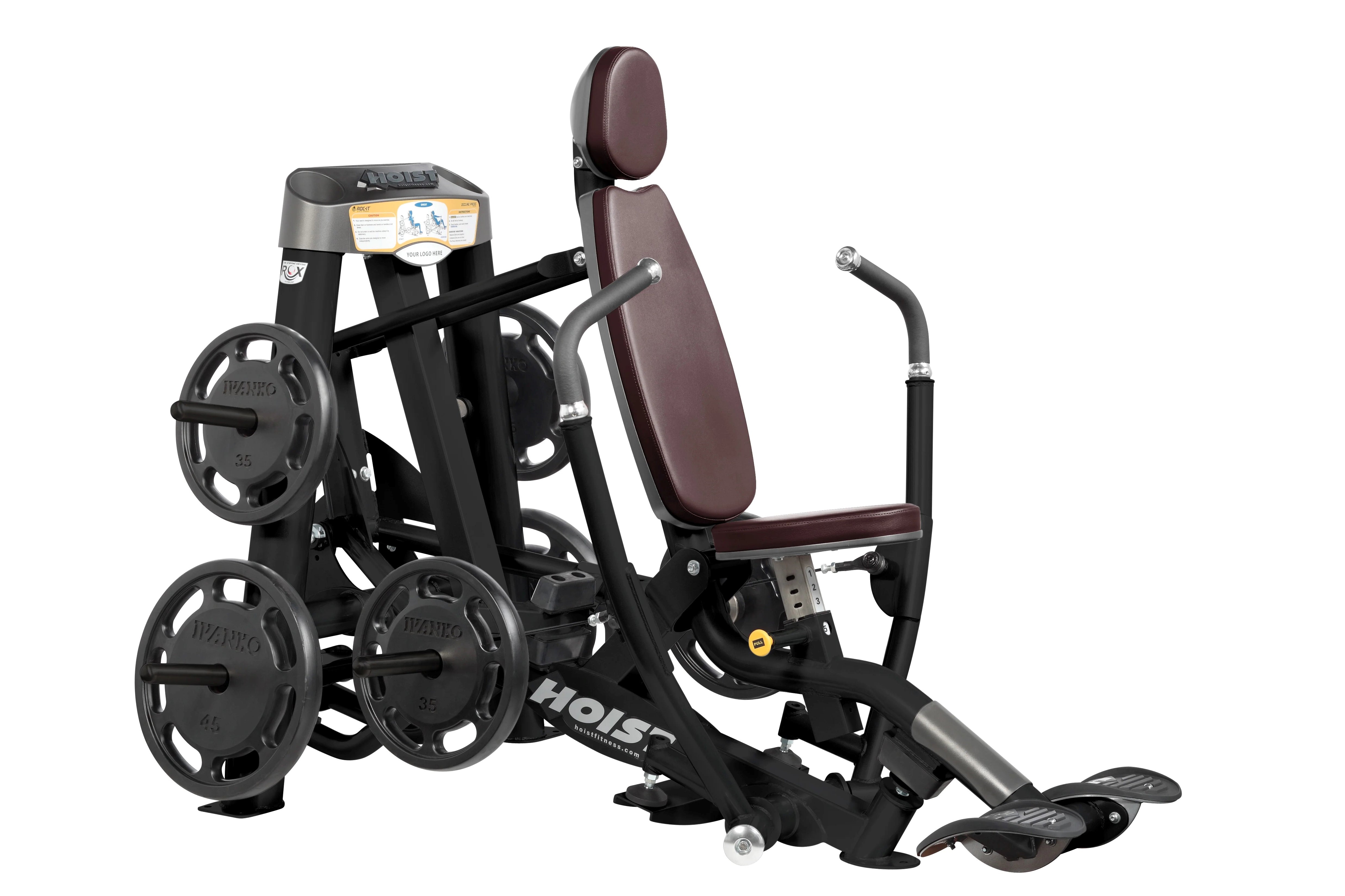 Hoist ROC IT Decline Chest Press Machine (RPL 5305) - Professional Gym Equipment for Strength Training & Home Workouts - Perfect for Chest Building & Upper Body Fitness