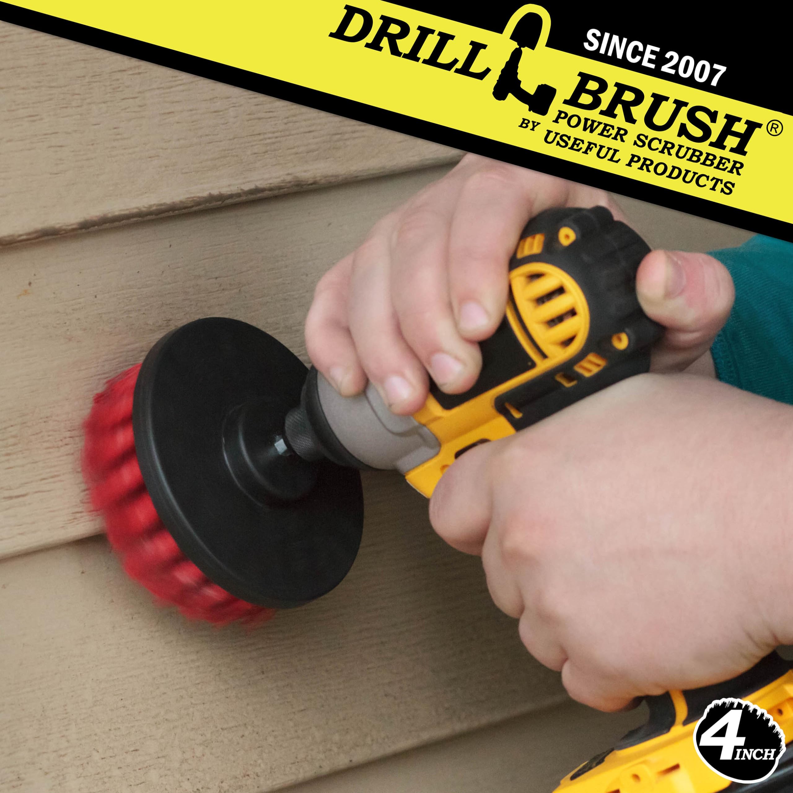 Outdoor Cleaning Brush for Patio, Deck & Garden Statues