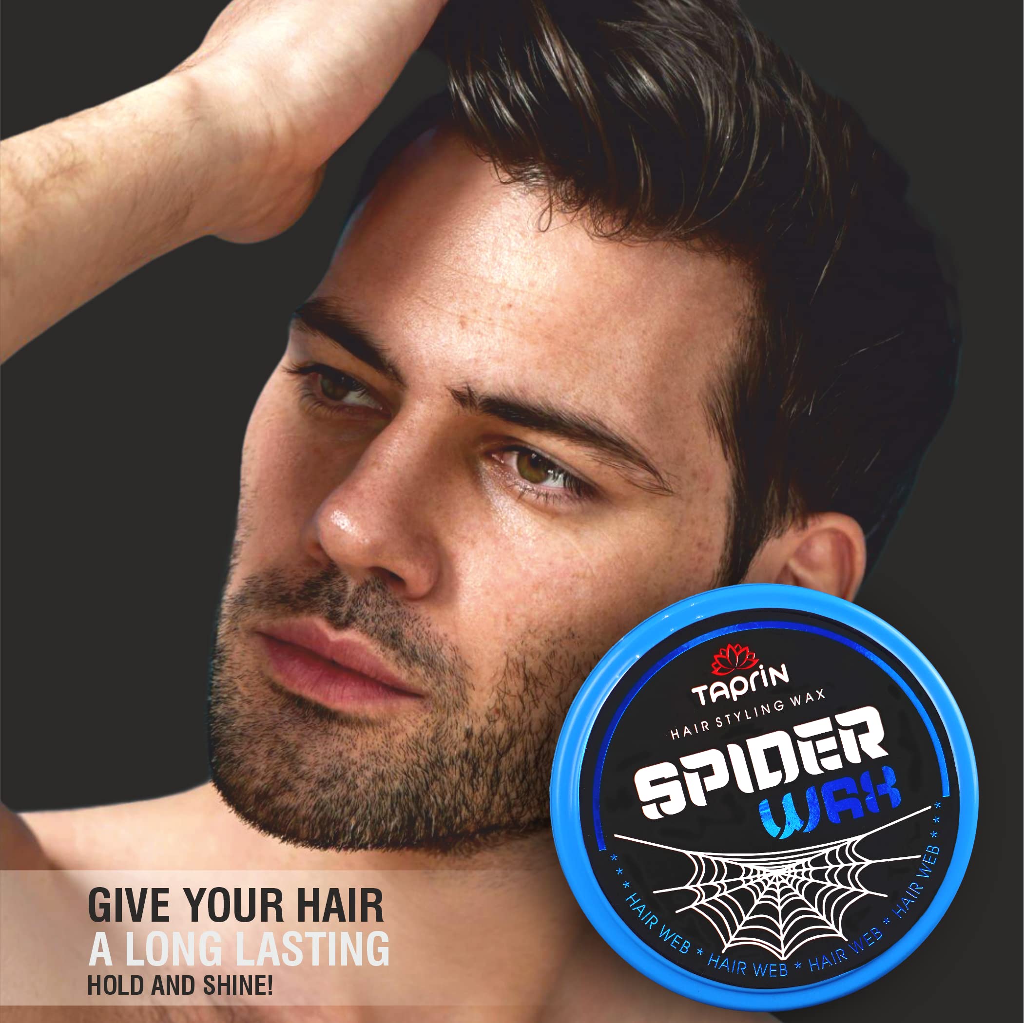 Taprin Hair Styling Spider Wax 80g - Matte Finish Strong Hold Hair Wax for Men | Perfect for Spikes, Textured & Messy Hairstyles | Salon-Quality Styling at Home