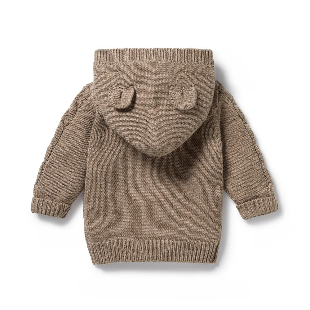 Cozy Women's Walnut Knitted Cable Jacket - Soft Chunky Sweater for Fall & Winter - Perfect for Casual Outfits, Coffee Dates, and Weekend Getaways