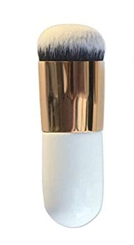 Premium MeeTo Foundation Brush - Soft Nylon Hair Makeup Brush for Blush, Powder & Cosmetics (White) - Ideal for Professional Makeup Artists & Home Beauty Routines