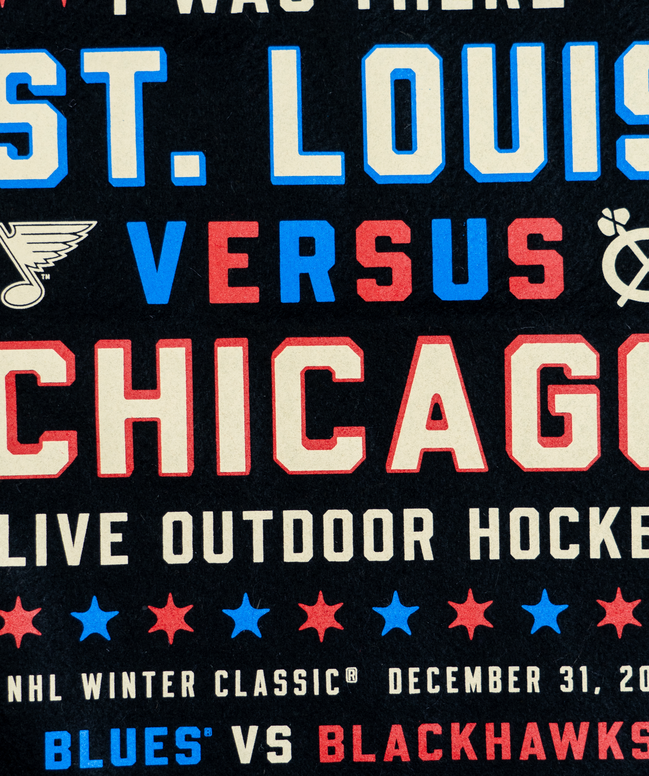 NHL Winter Classic® St Louis Blues vs Chicago Blackhawks Camp Flag - Officially Licensed NHL Merchandise by Oxford Pennant - Perfect for Tailgating, Game Day Decor & Sports Fan Gifts