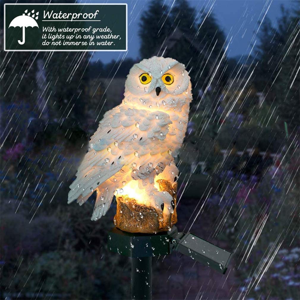 Solar Owl Garden Lights - Waterproof Outdoor Solar Powered LED Stake Lights for Walkway, Pathway, Yard & Patio Decor - Eco-Friendly Landscape Lighting for Nighttime Safety & Ambiance