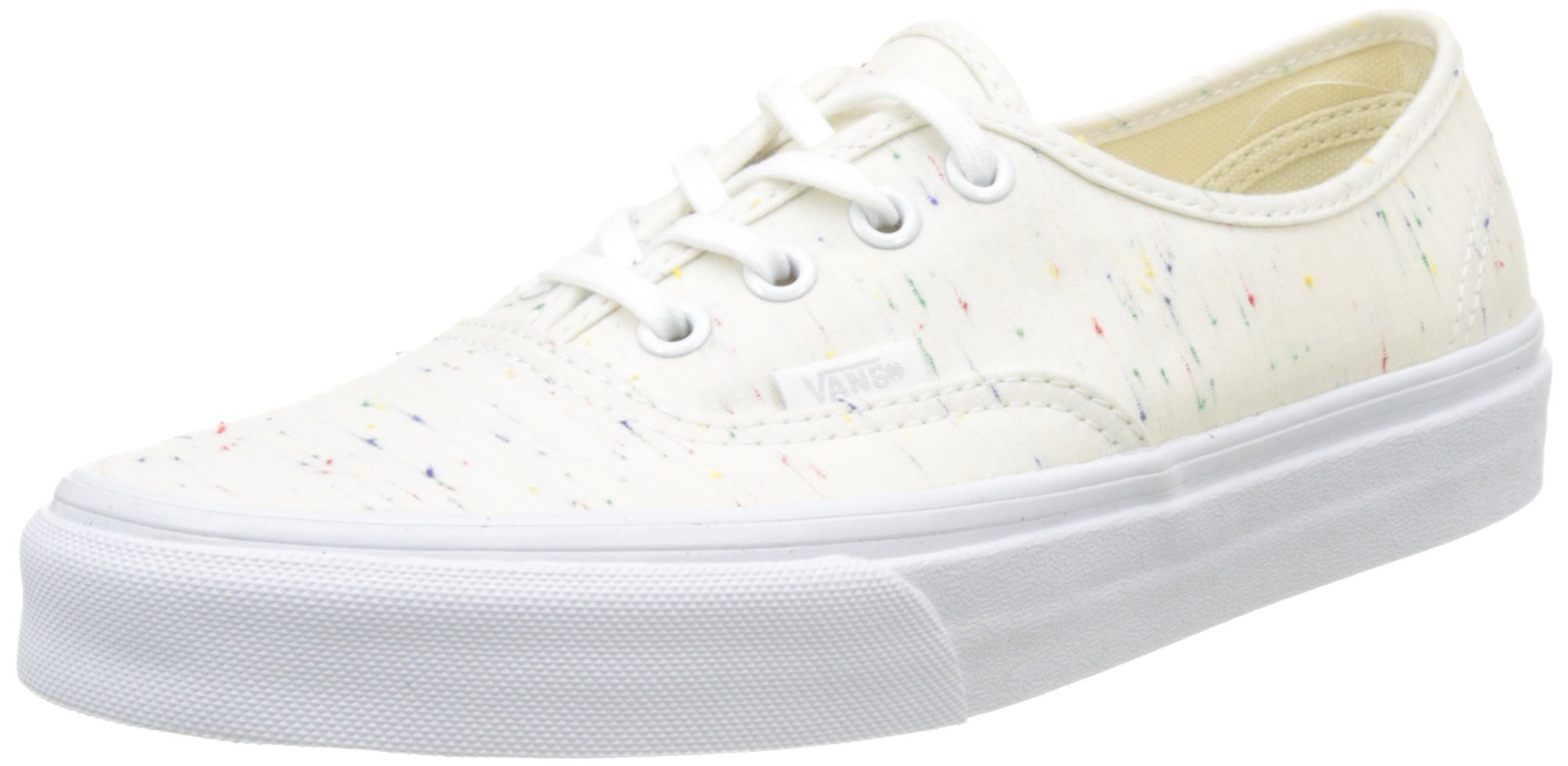 Vans Women's Classic Low-Top Sneakers - Off-White Speckle Jersey Cream/True White - Size 41 - Casual Streetwear Shoes for Everyday Wear & Skateboarding