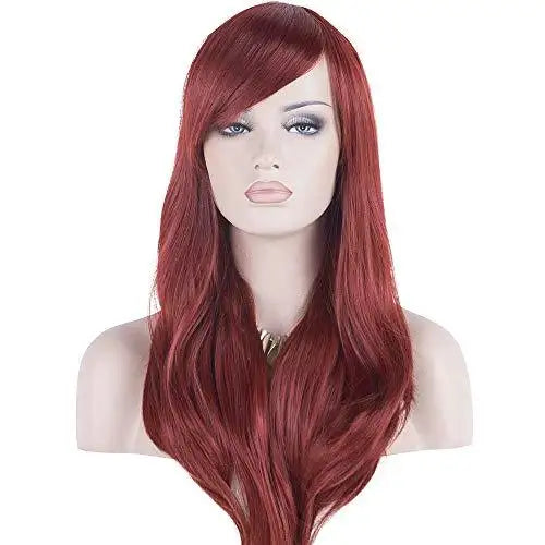 Heat Resistant Long Side Swept Bangs Wig for Women - Perfect for Cosplay, Costume Parties & Everyday Styling