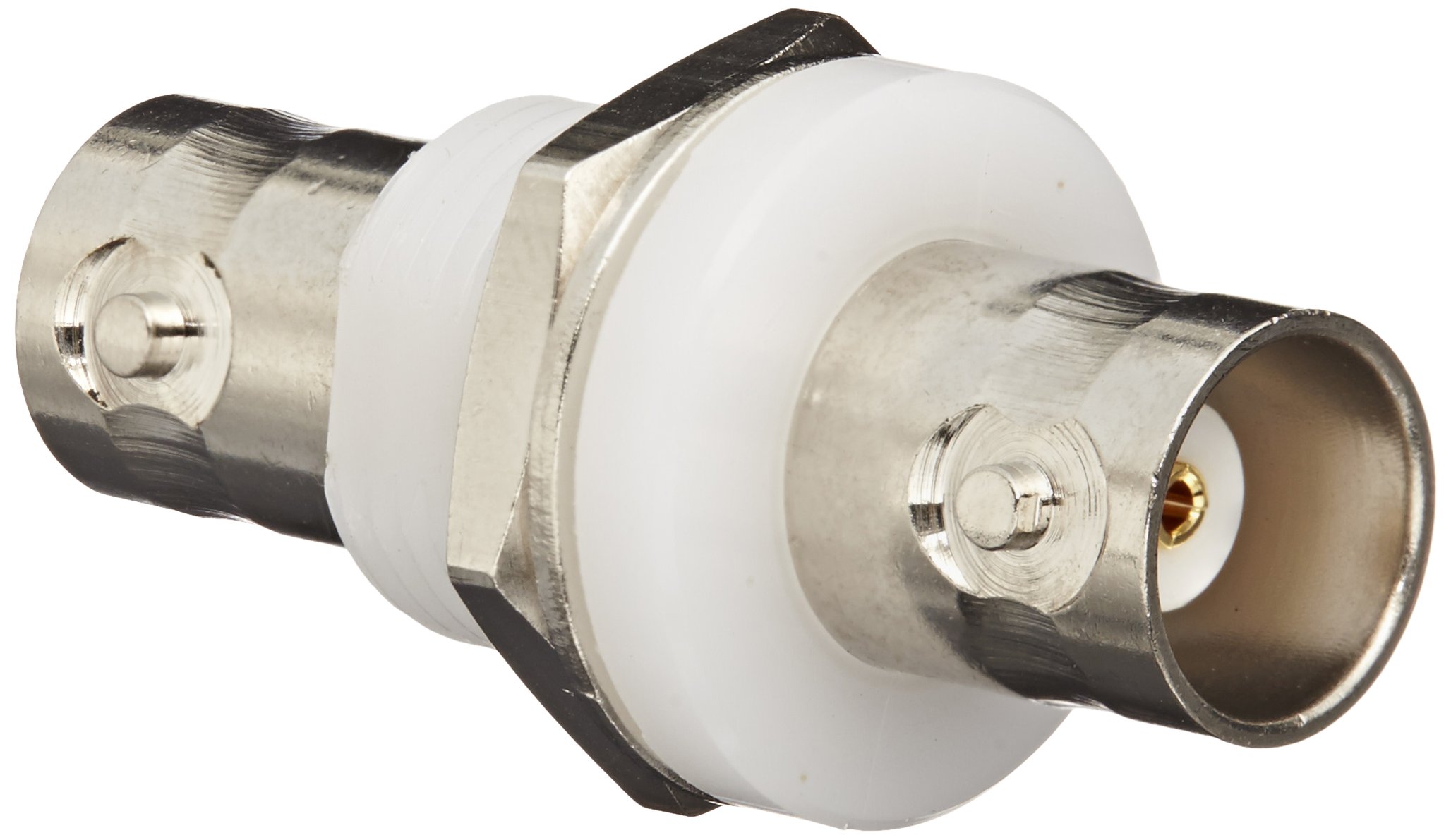 Pomona 3846 Female to Female BNC Adapter, 50 Ohm Impedance, 1.37 Inch Brass Isolated Ground Connector (5-Pack) for RF Testing, Audio Video Equipment, Lab Instruments, Oscilloscopes, and Network Analyzers