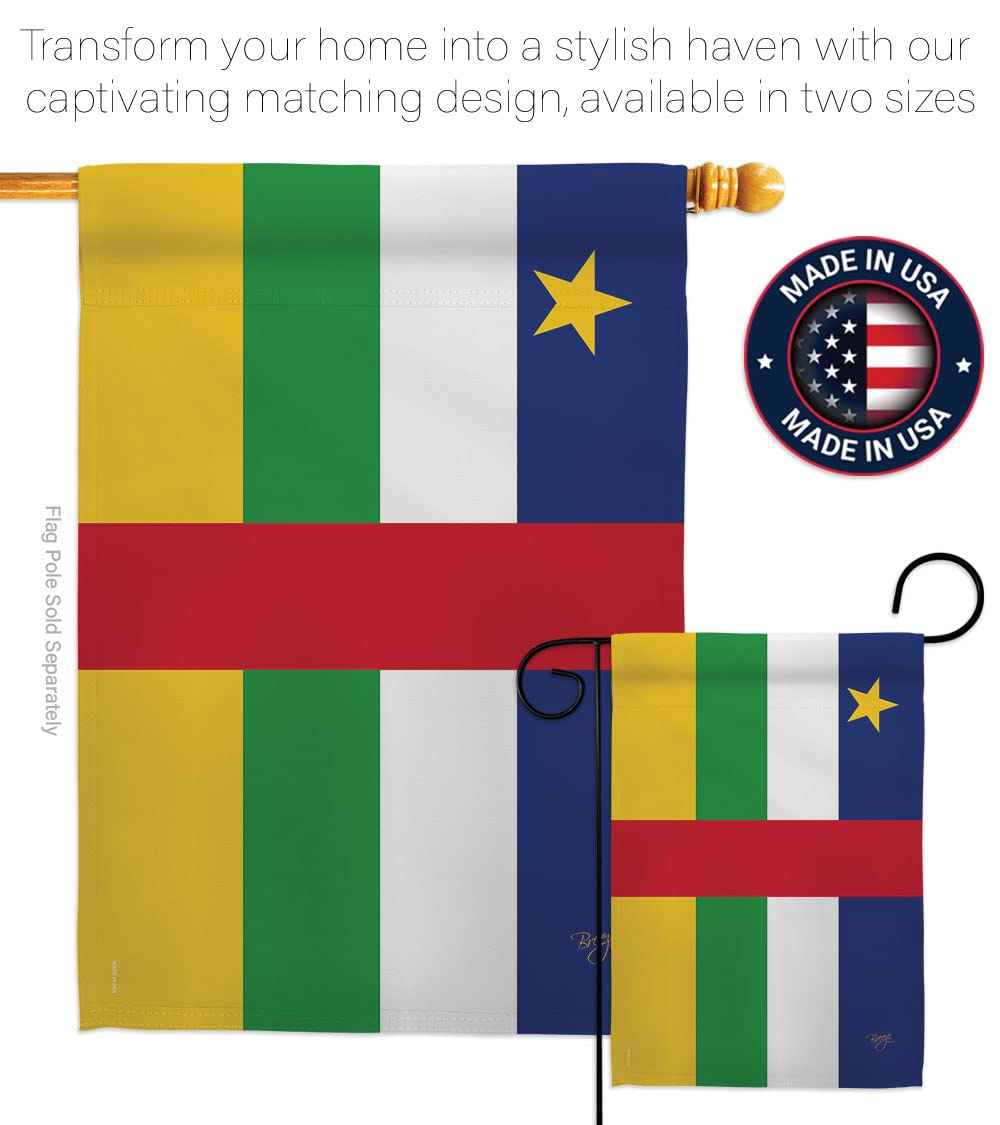 African Republic House Flag Set 28x40