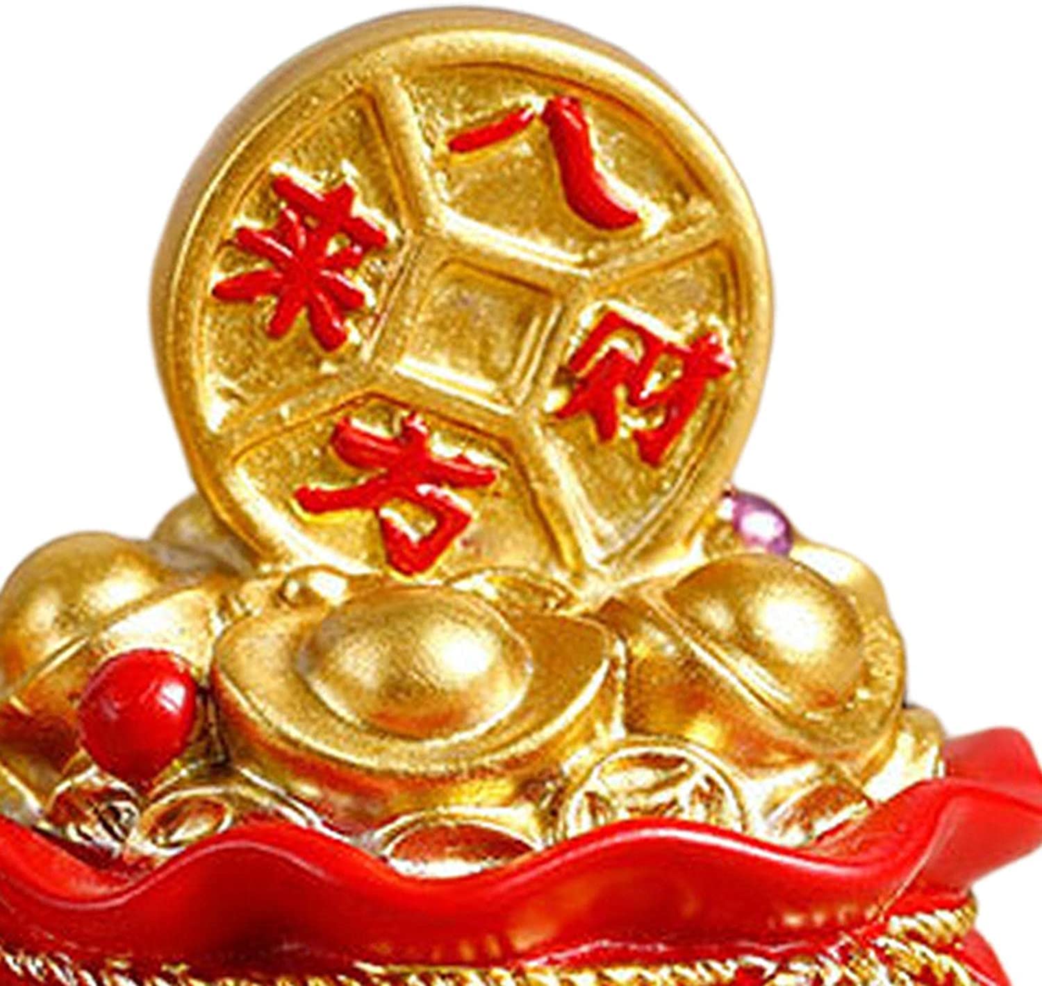 Feng Shui Wealth Money Bag Lucky Charm Statue for Home, Office & Living Room Decor - Attract Prosperity & Good Fortune - Perfect for Desk, Shelf or Gift Giving