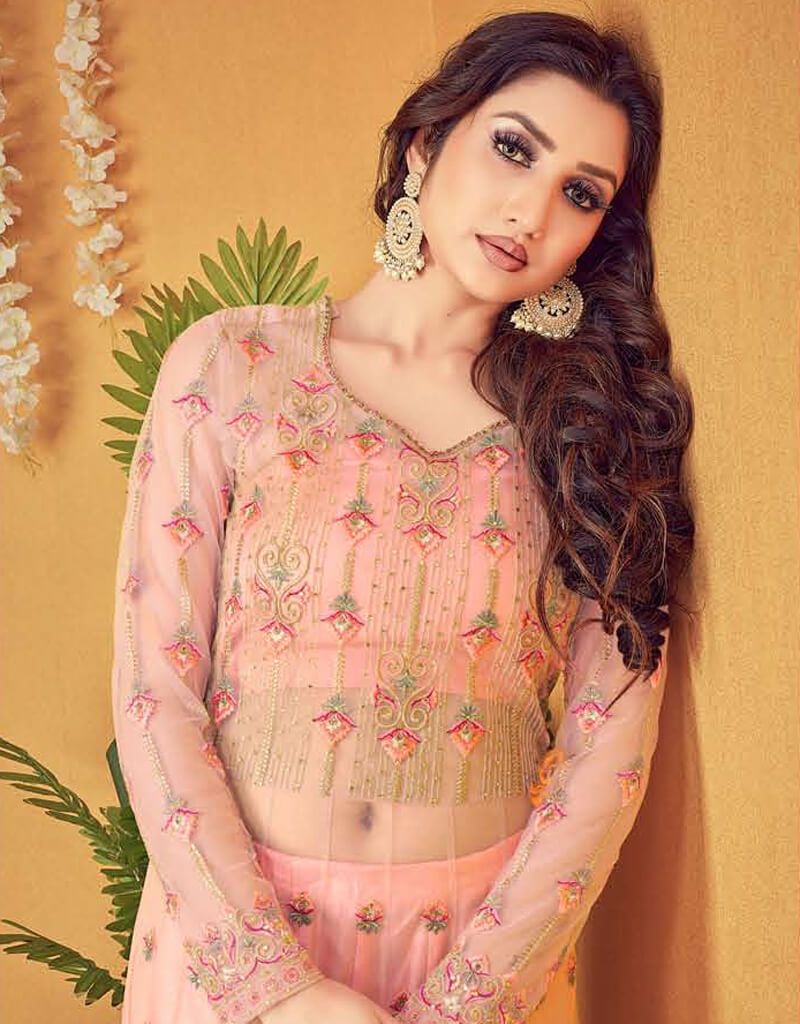 Pink Anarkali Suits for Women - Soft Net Fabric Indian Party Wear - Perfect for Weddings, Festivals & Special Occasions