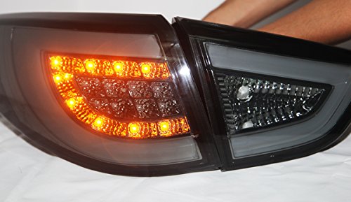 HYUNDAI Tucson IX35 LED Tail Lights (2009-2013) - Black Housing - High Visibility & Durable - Perfect for Night Driving & Custom Car Upgrades