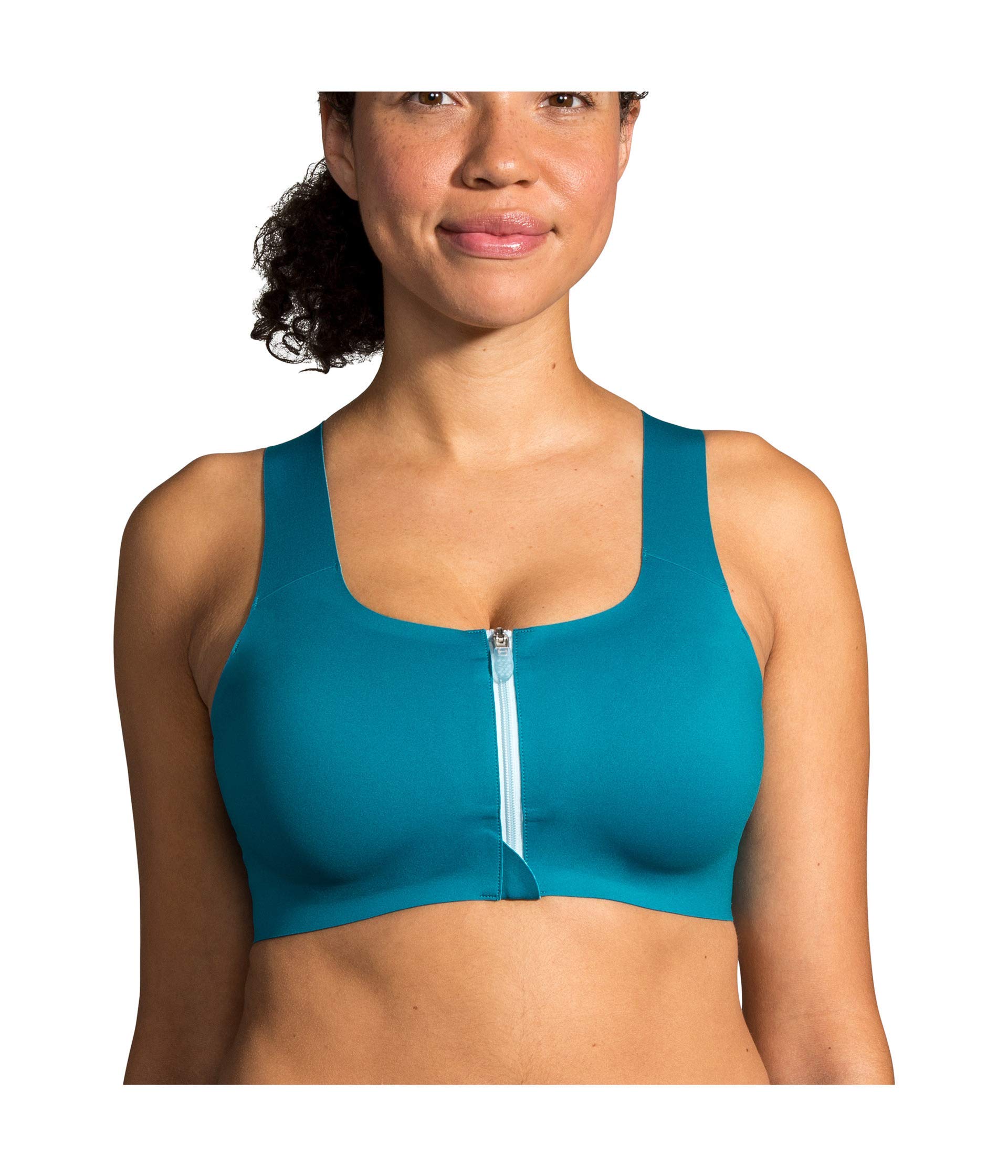 Brooks Dare Cross-Back Zip Sports Bra - High Support Running & Workout Bra for Women - Perfect for Yoga, Gym & High-Impact Activities