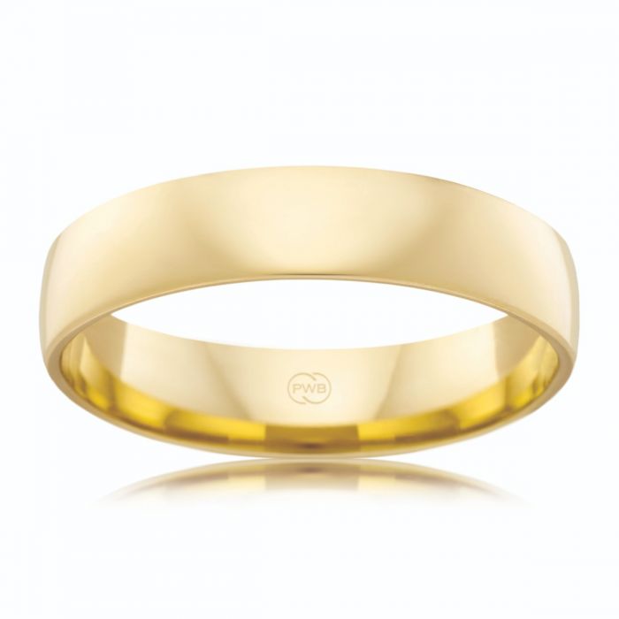 9ct Yellow Gold 5mm Classic Barrel Ezi Fit Ring - Size Z - Perfect for Everyday Wear, Weddings & Special Occasions