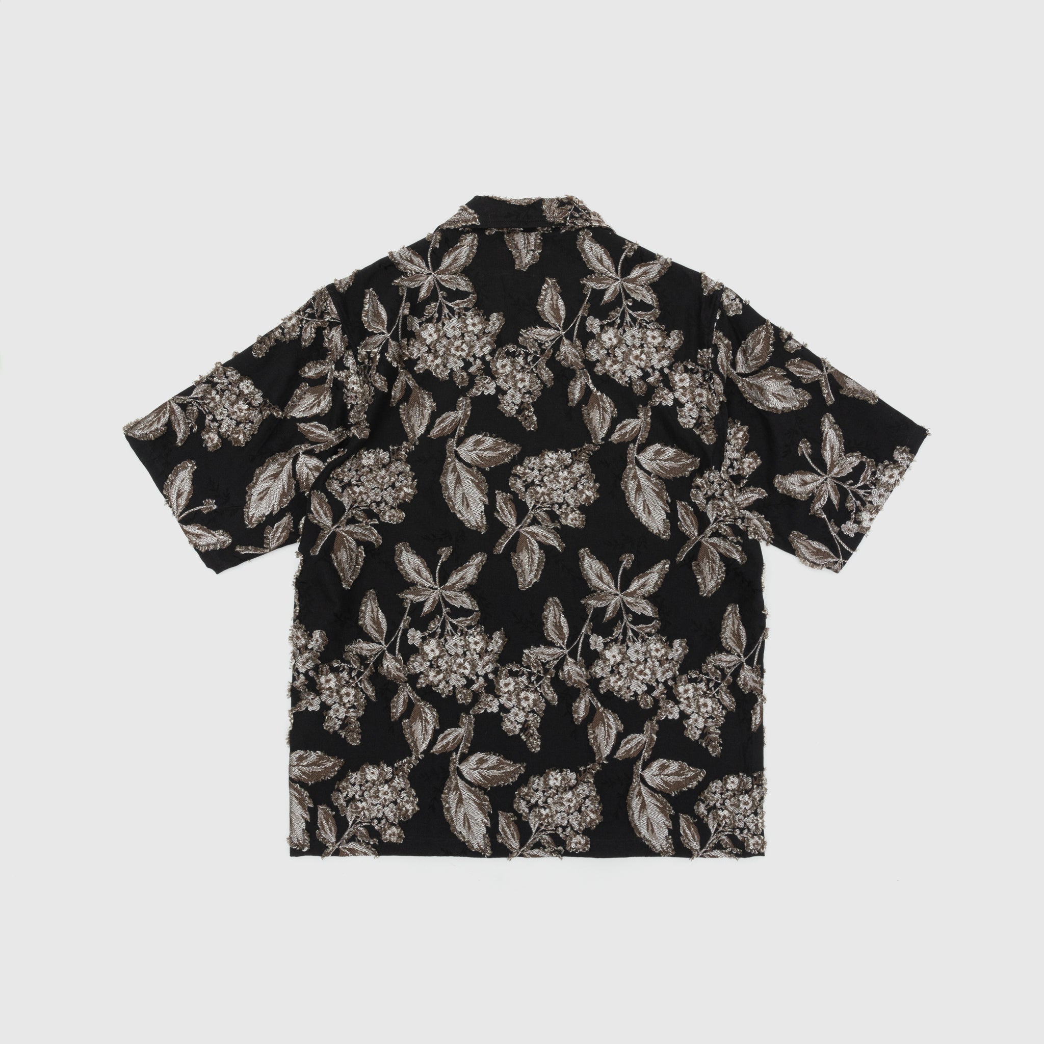 Floral Cut Jacquard Cabana Shirt for Men - Lightweight Summer Beach Shirt, Perfect for Vacation, Pool Party, and Casual Outings