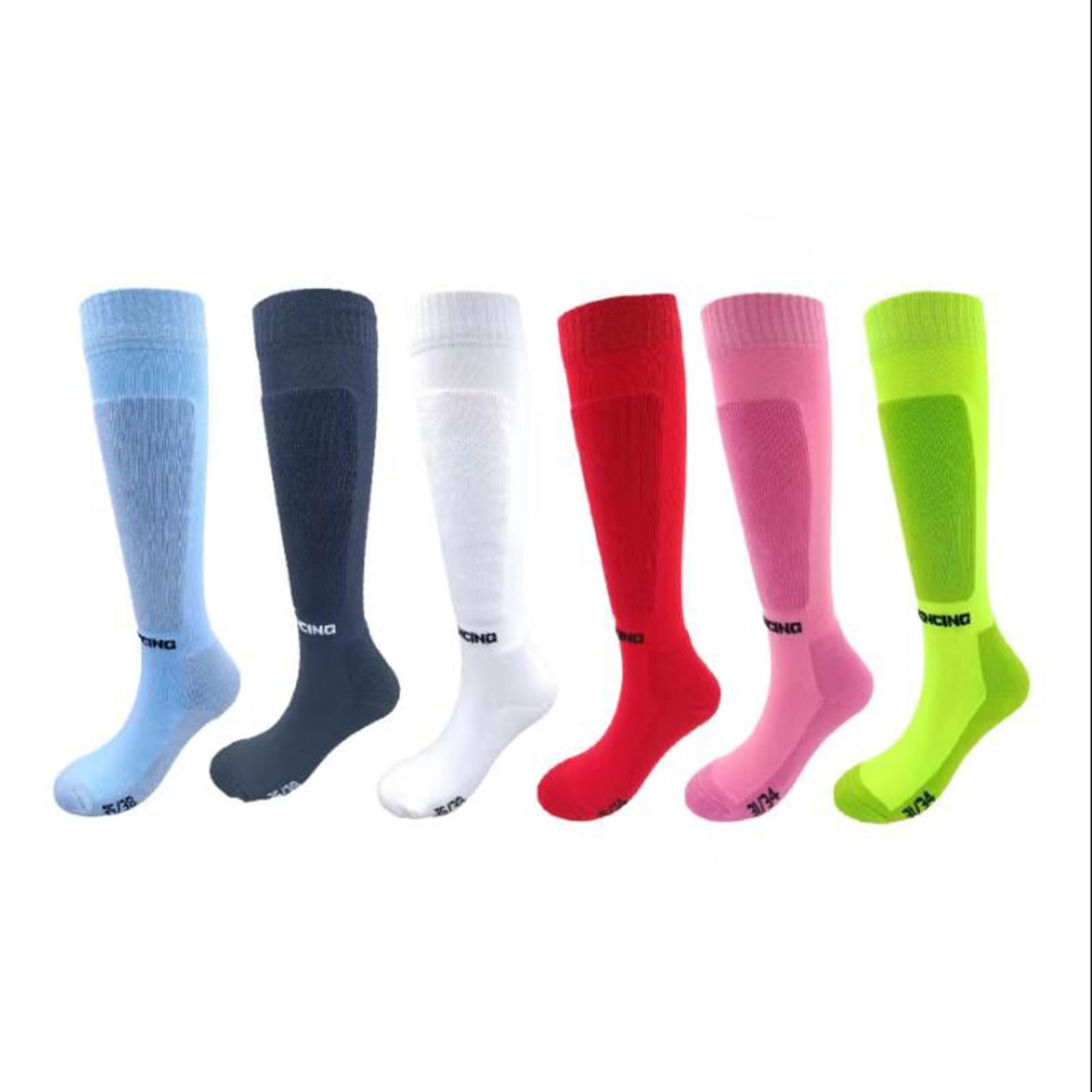 HIXEL Professional Fencing Cotton Socks - Anti-Slip Long Sports Socks for Epee, Sabre & Foil - Breathable & Durable for Training & Competition