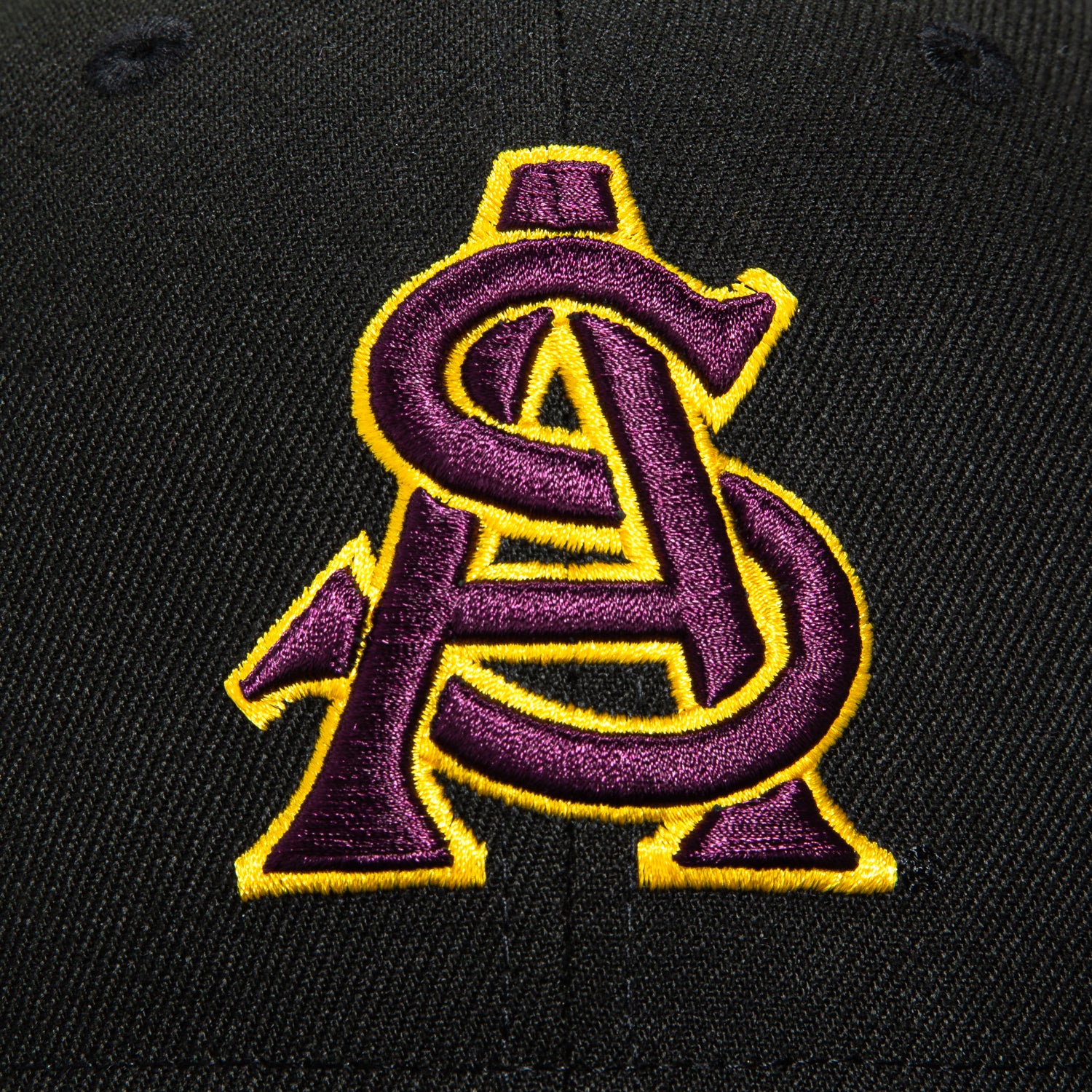 New Era 59Fifty Arizona State Sun Devils AS Baseball Cap - Black, Maroon & Gold - Official NCAA College Team Hat for Sports Fans & Game Day Outfits