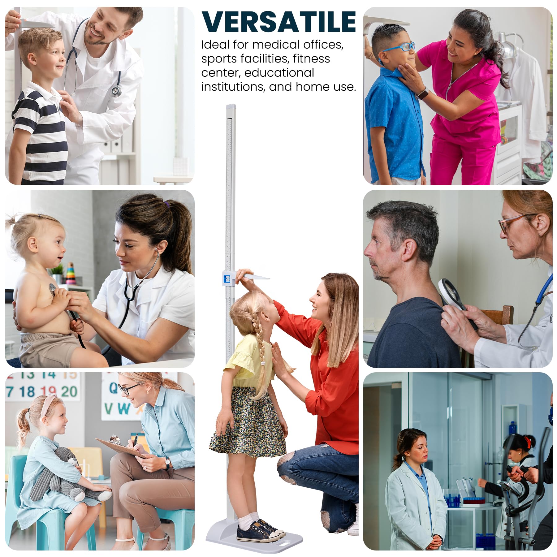 **Portable Aluminum Stadiometer for Height Measurement - 8-82 Inches (20-210 cm) - Accurate Measuring Tool for Adults & Kids - Perfect for Home, Gym, Clinic & Pediatric Offices - Includes Carrying Bag**    *(Ideal for Health Checkups, Fitness Tracking & Child Growth Monitoring)*