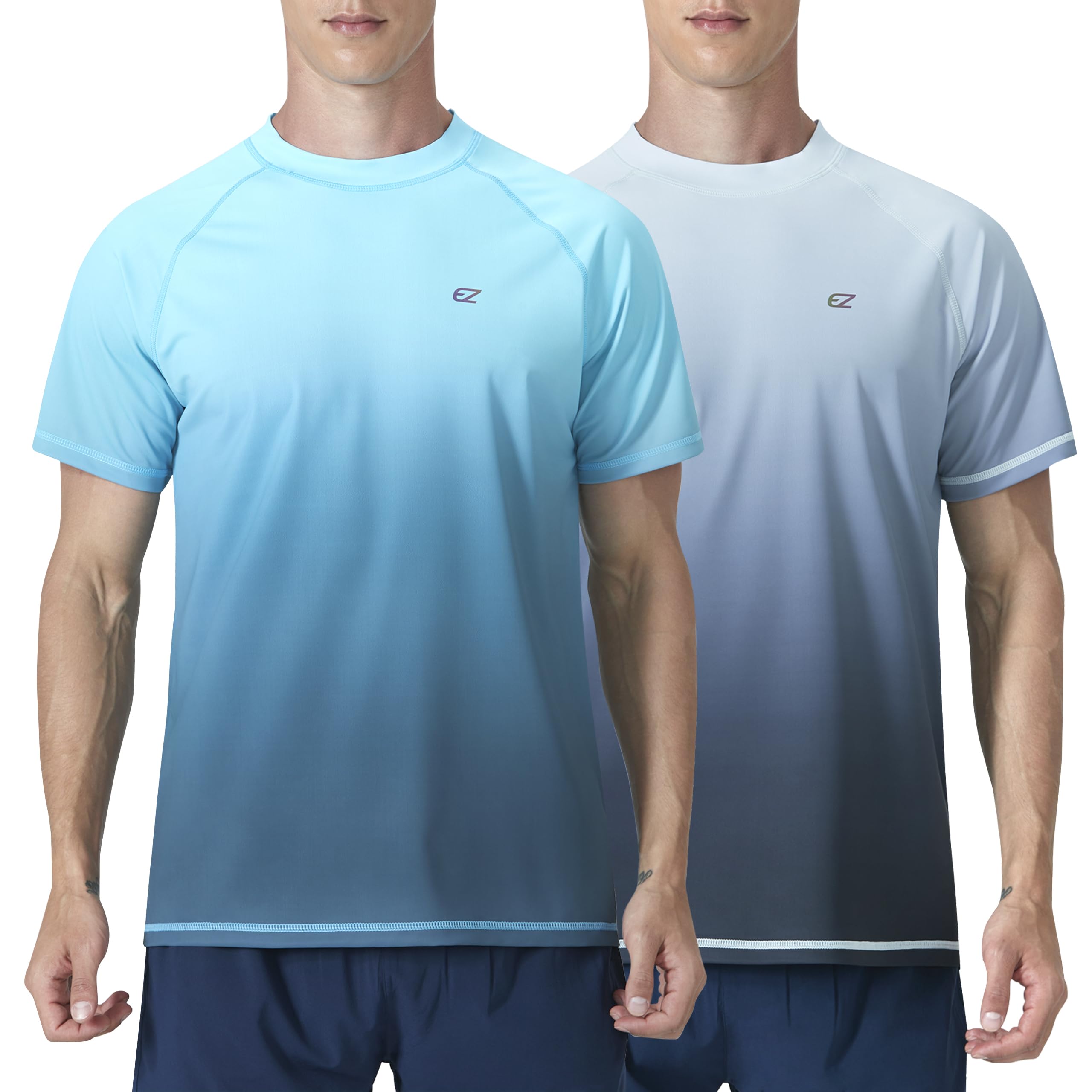 Men's UPF 50+ Rash Guard Swim Shirt - Quick Dry UV Sun Protection Shirt for Swimming, Surfing & Beach Activities - Lightweight Fishing & Water Sports Shirt for Summer