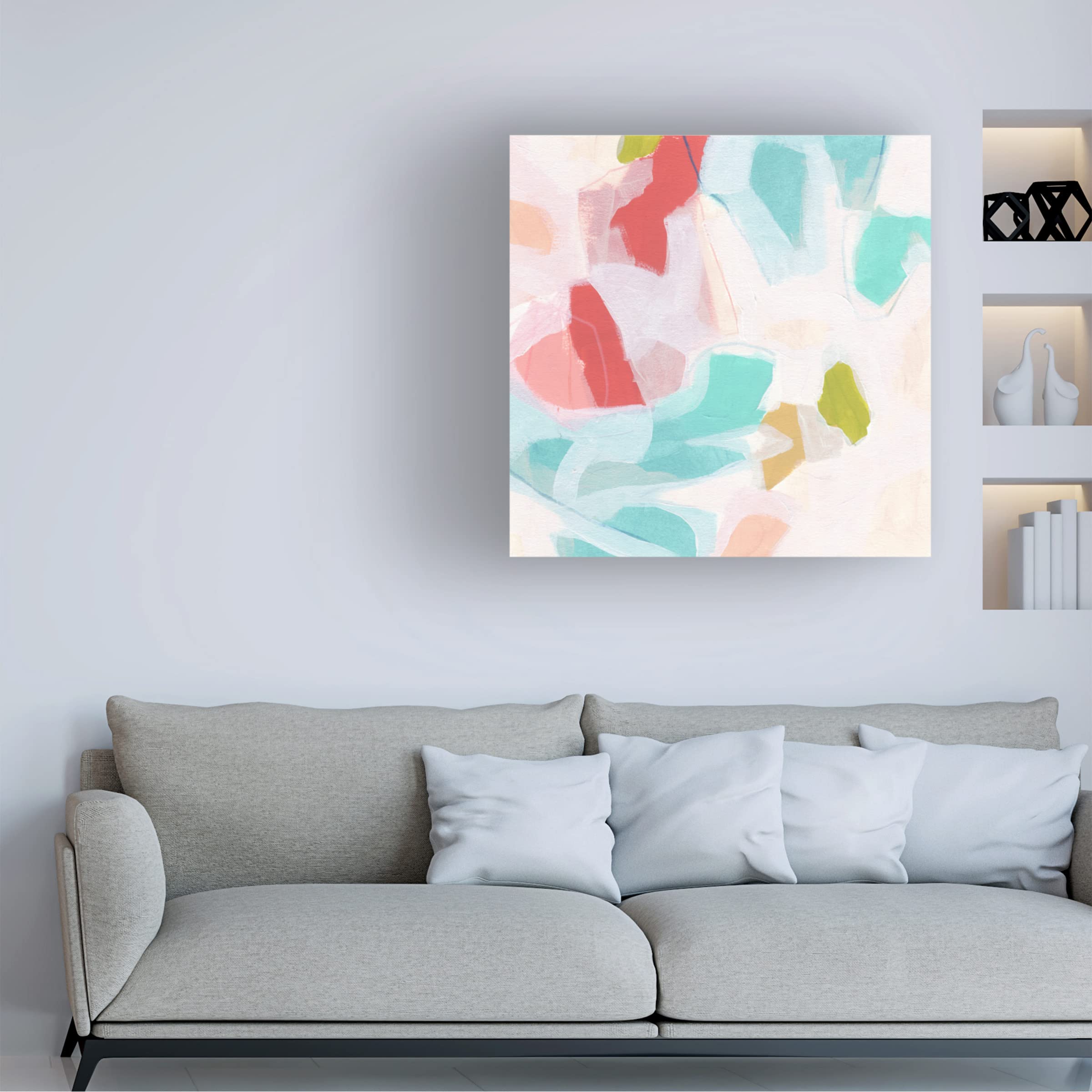 Trademark Fine Art 'Mosaic Momentum IV' Canvas Wall Art by June Erica Vess - Modern Abstract Painting for Living Room, Bedroom & Office Decor