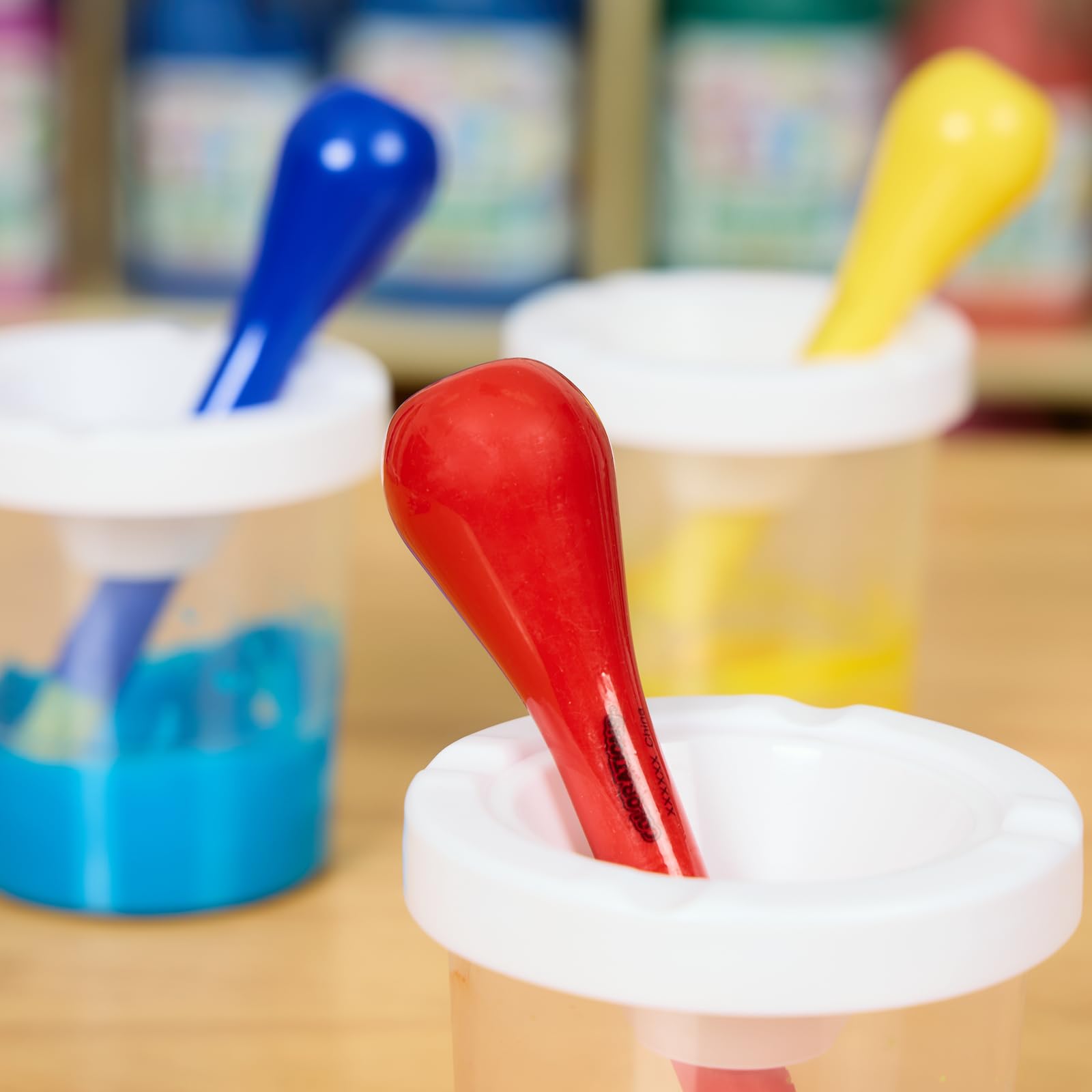 Easy-Grip Jumbo Paint Brushes for Toddlers & Special Needs - 10-Pack Kids Art Brushes for Acrylic, Watercolor & Craft Paint - Perfect for Classroom, Home & DIY Projects
