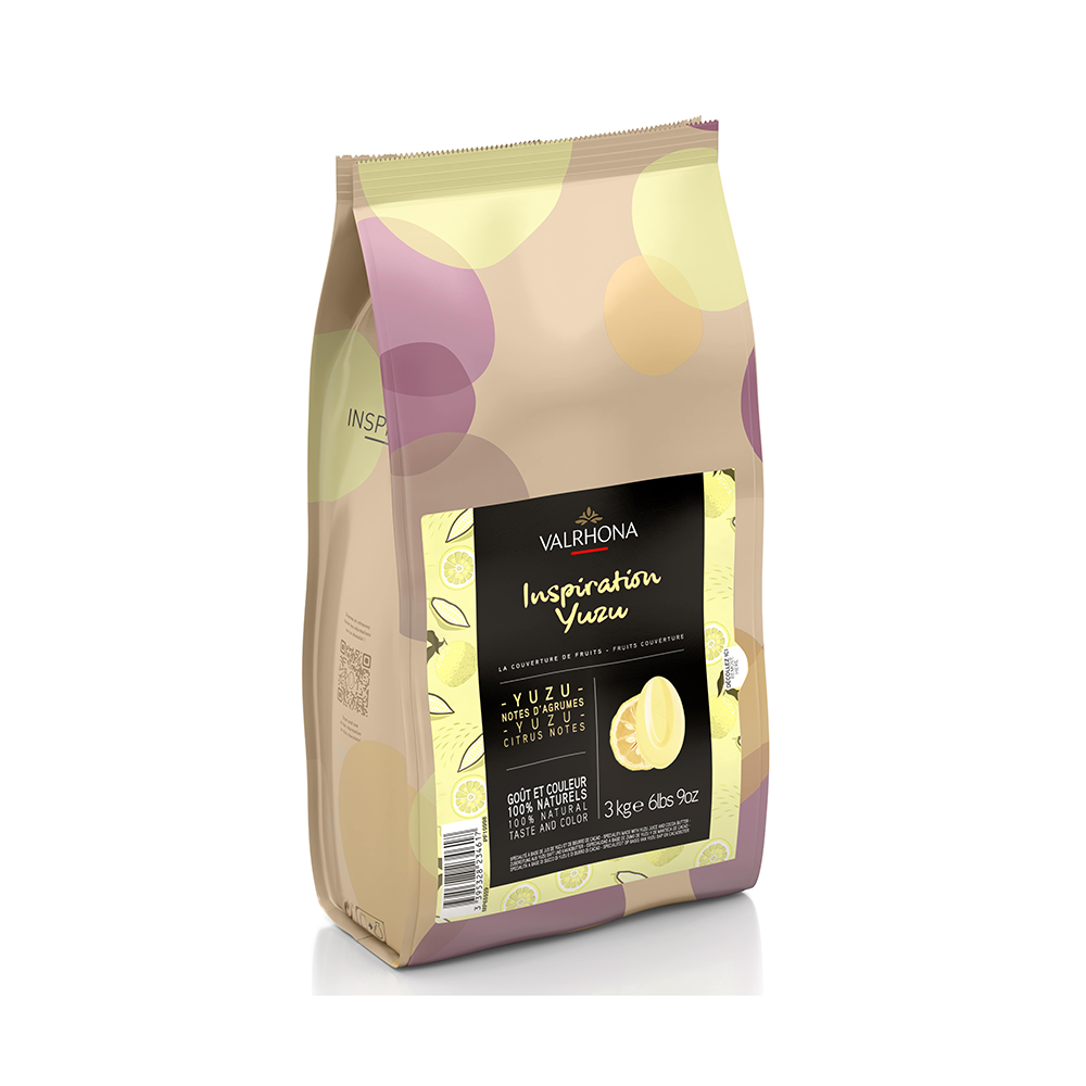 Valrhona Inspirations Yuzu 3kg - Premium Baking Chocolate for Pastry Chefs & Home Bakers - Perfect for Cakes, Desserts & Gourmet Recipes