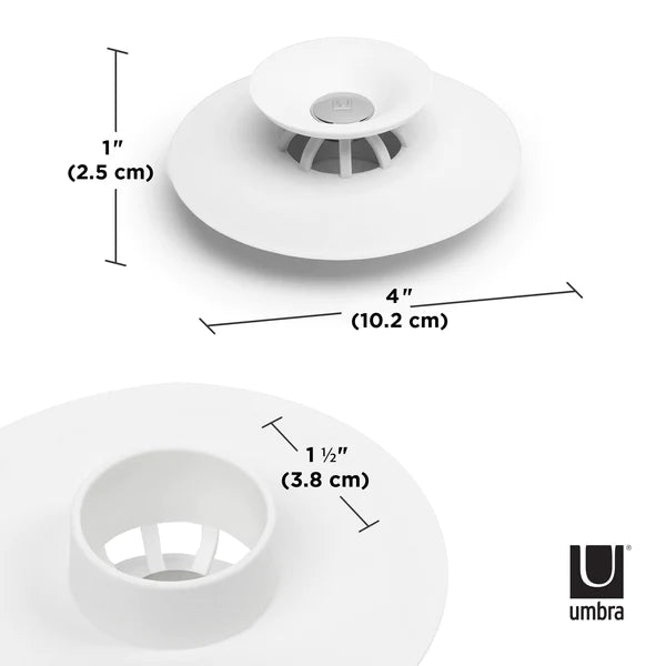 Flex Gel Lock Drain Stop & Hair Catcher - Premium Shower & Sink Drain Cover for Hair Clog Prevention - Perfect for Bathroom, Kitchen & RV Use