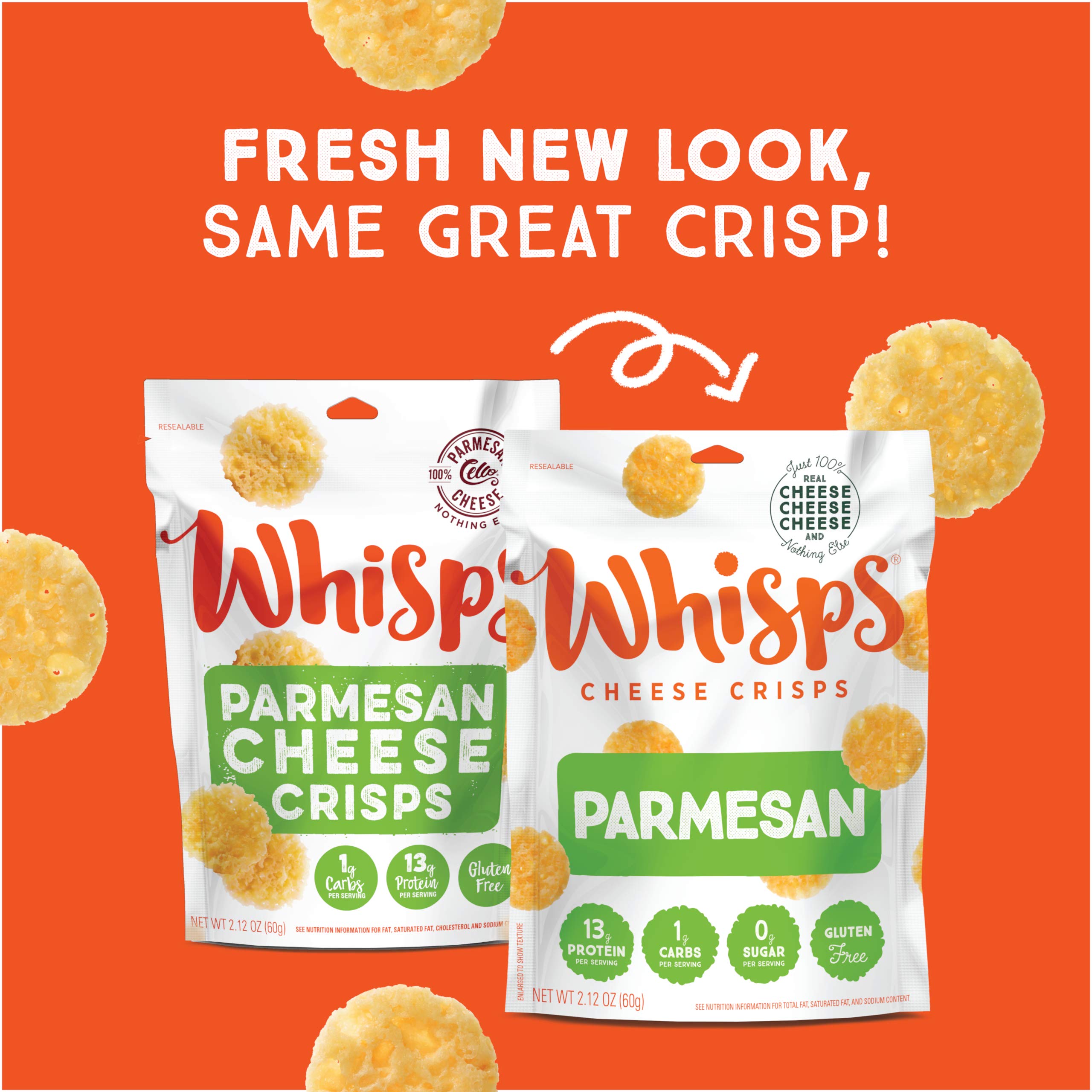 Whisps Cheese Crisps Variety Pack - High Protein, Low Carb, Keto, Gluten Free Snacks | Parmesan, Asiago & Cheddar Flavored Protein Chips (3 Pack, 2.12 Oz Each) | Perfect for Keto Diet, Weight Loss & Healthy On-the-Go Snacking