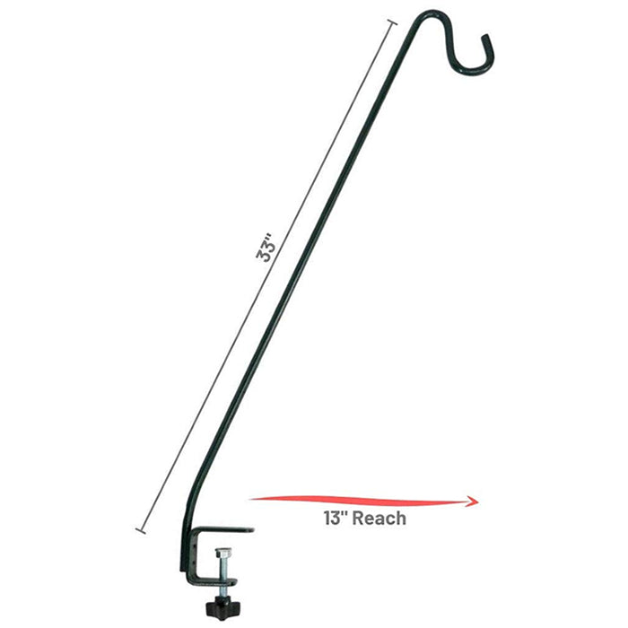 Heavy Duty Clamp On Deck Hook - Adjustable & Rustproof Hanging Hook for Outdoor Chairs, Hammocks & Garden Tools - Perfect for Patio, Backyard & Poolside Use