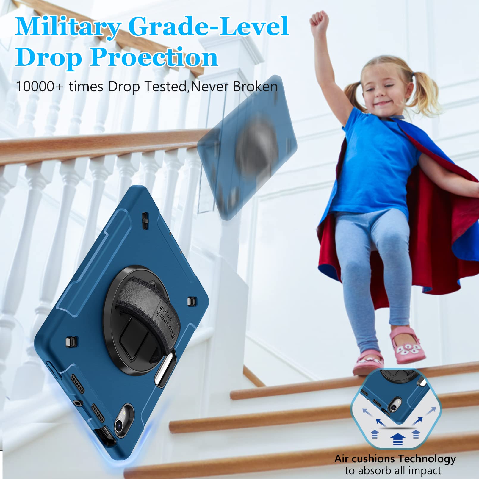 Military Grade Shockproof iPad Mini 7 Case (2024) - Heavy Duty Protective Cover for iPad Mini 7th/6th Gen 8.3
