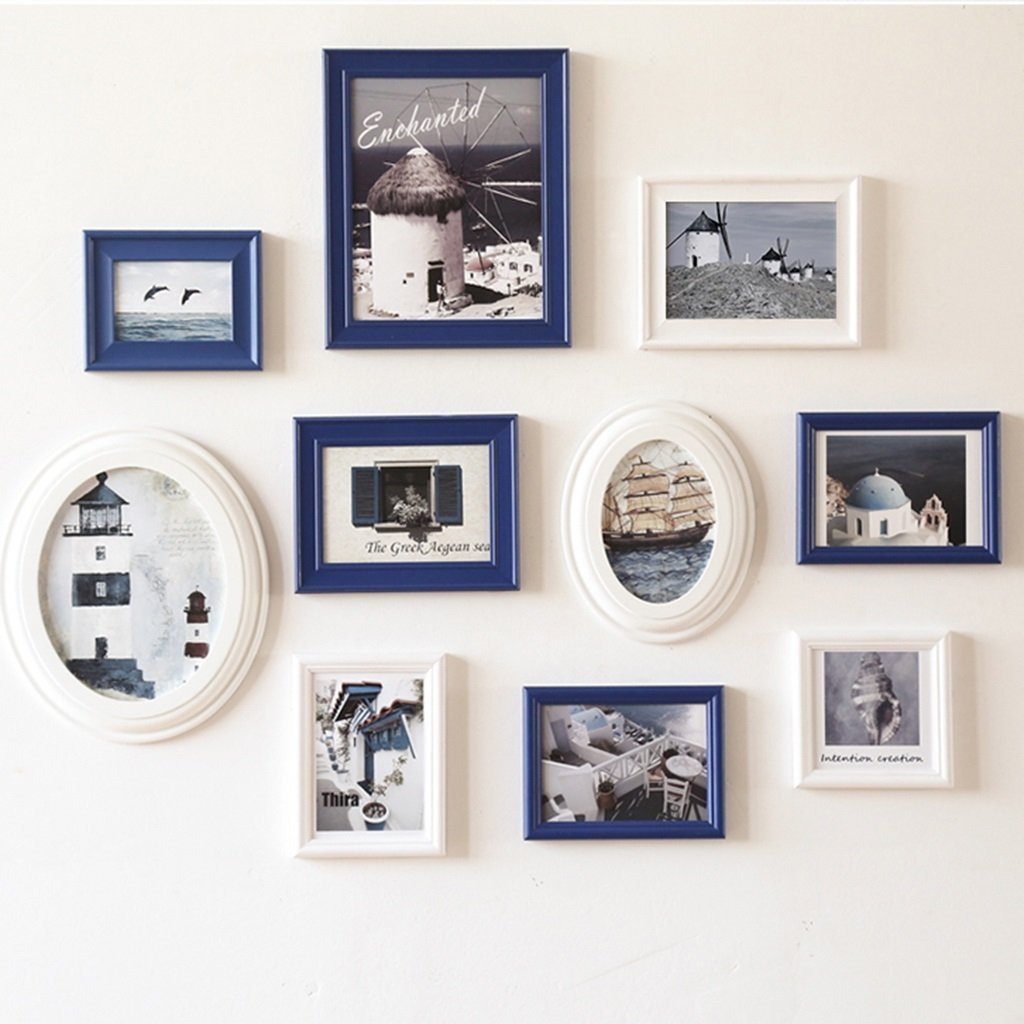 GAOXIN Wooden Picture Frame Set for Wall Collage - 12 Pack Handmade Eco-Friendly Photo Frames for Bedroom, Living Room Decor | Perfect for Family Photos, Art Display & Home Interior Design (Color B)