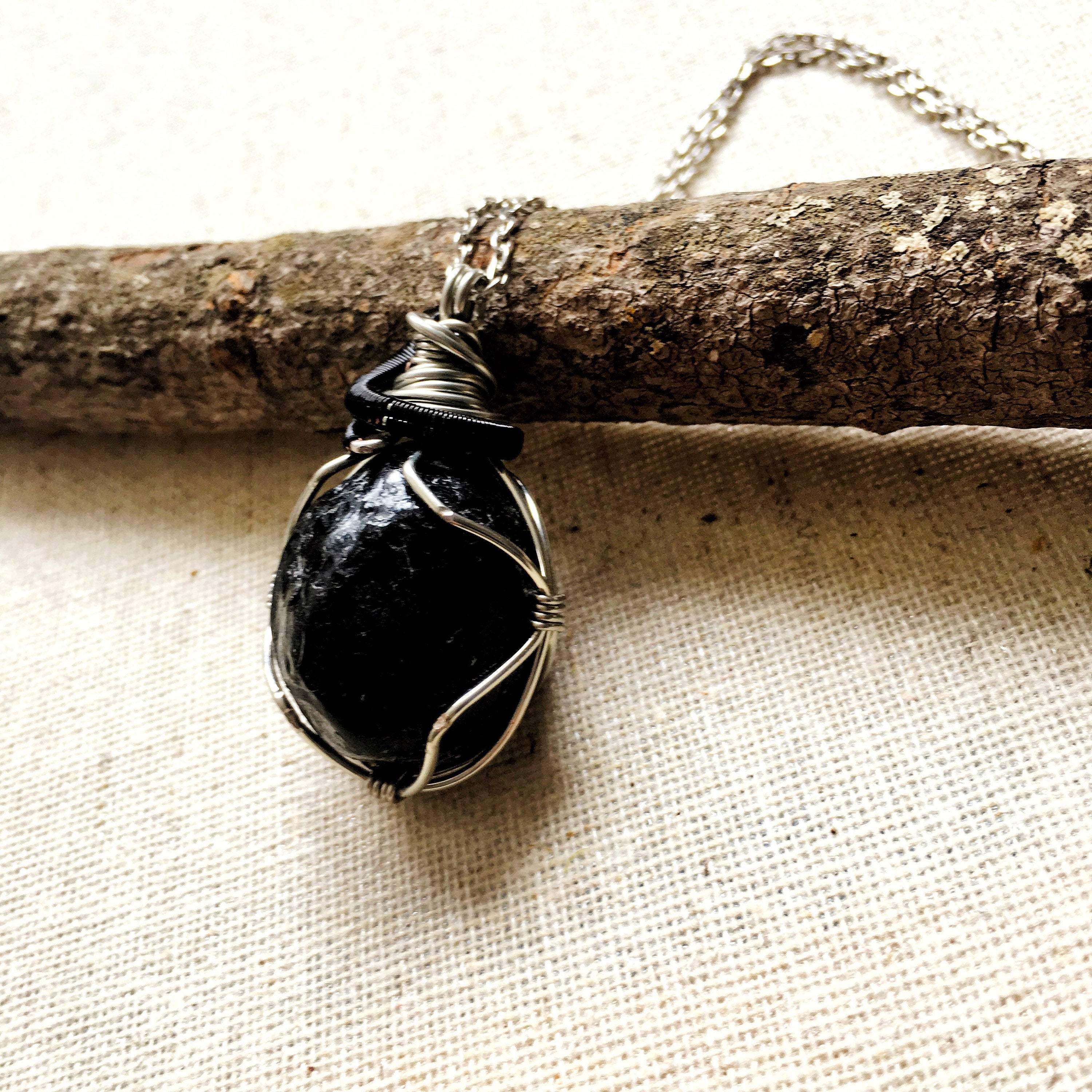 Original Apache Tears Obsidian Crystal Necklace - Healing Stone Jewelry for Women, Protection & Stress Relief - Perfect for Meditation, Yoga & Spiritual Gifts