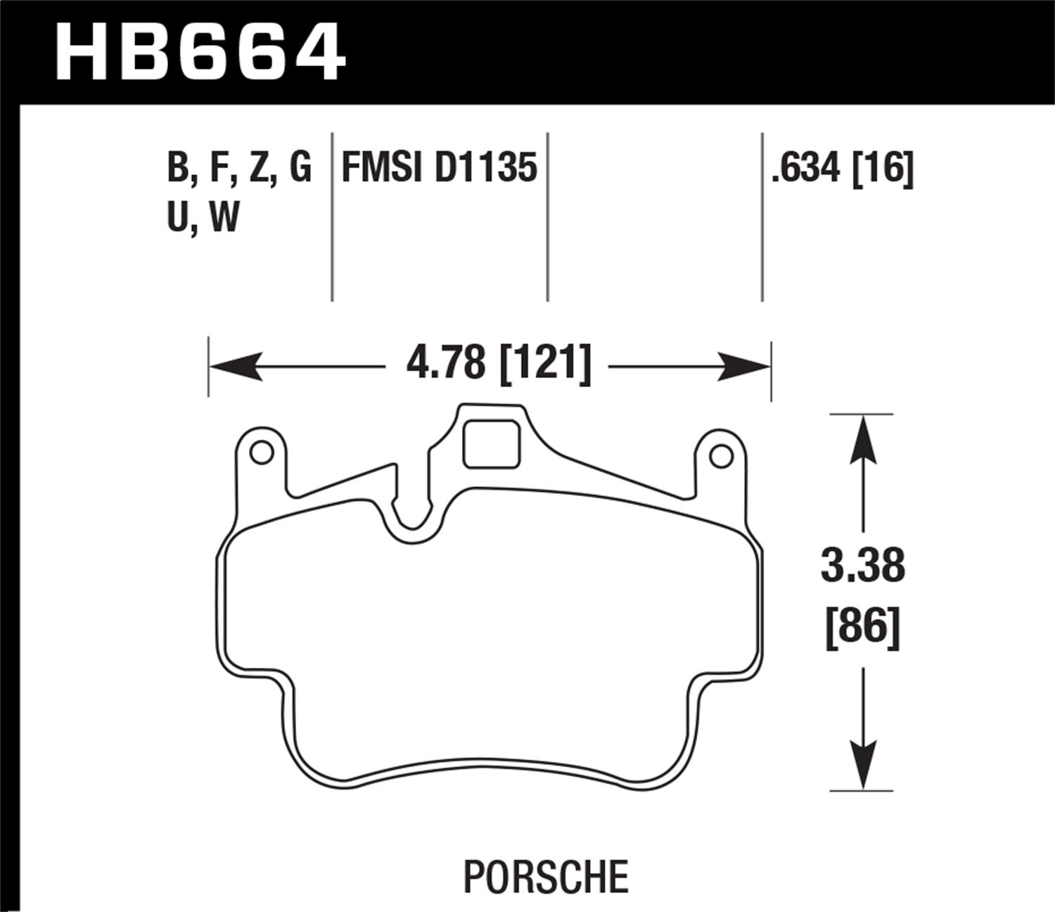 HB664Z.634 Ceramic Brake Pads - High Performance Low Dust Brake Pads for Smooth & Quiet Stopping | Perfect for Daily Commuting, City Driving & Highway Use