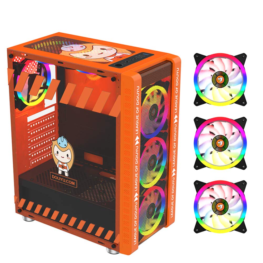 Docooler 330-9 ATX Mid Tower Gaming PC Case - Supports Micro-ATX Motherboard, 240mm Liquid Cooler, RGB Lighting - Perfect for Gaming Rigs & High-Performance Builds