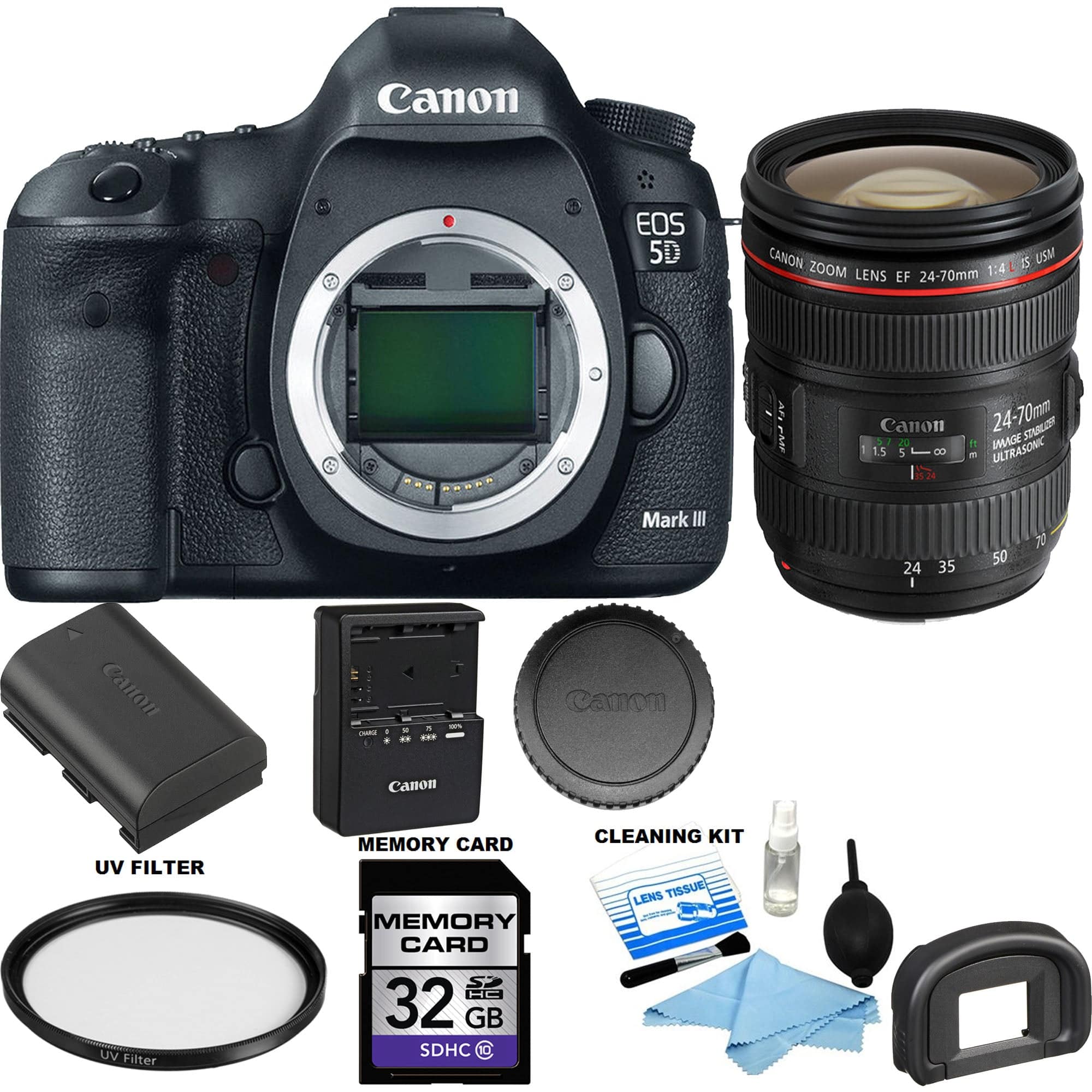 Canon EOS 5D Mark IV 30.4MP Full Frame DSLR Camera with 24-70mm f/4L Lens - Professional Photography for Weddings, Portraits & Travel - USA Version