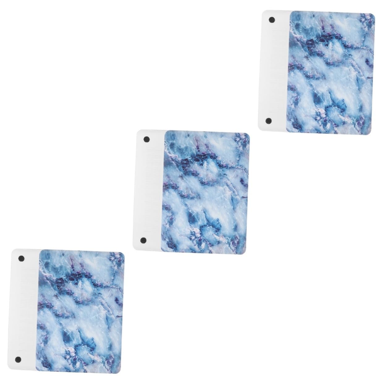 OSALADI 3 Pairs 15.6 Inch Laptop Protective Case - Durable Plastic Shell Cover with Marble Design, Anti-Slip Rubber Skin for MacBook, Dell, HP Notebooks | Perfect for Office, School & Travel Use