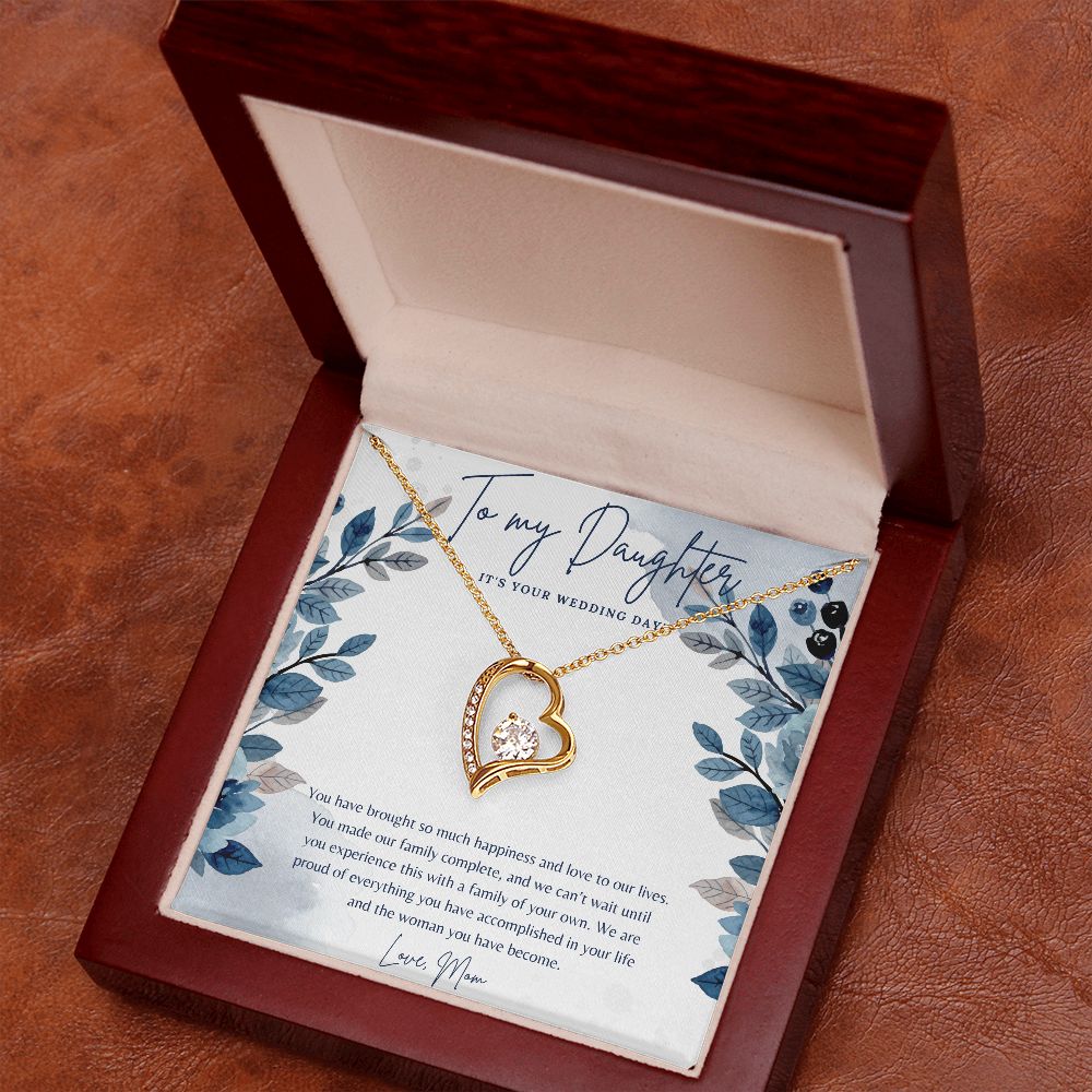 Forever Love Necklace - Heartfelt Wedding Gift for Daughter | Elegant Jewelry for Brides, Special Occasions & Cherished Memories