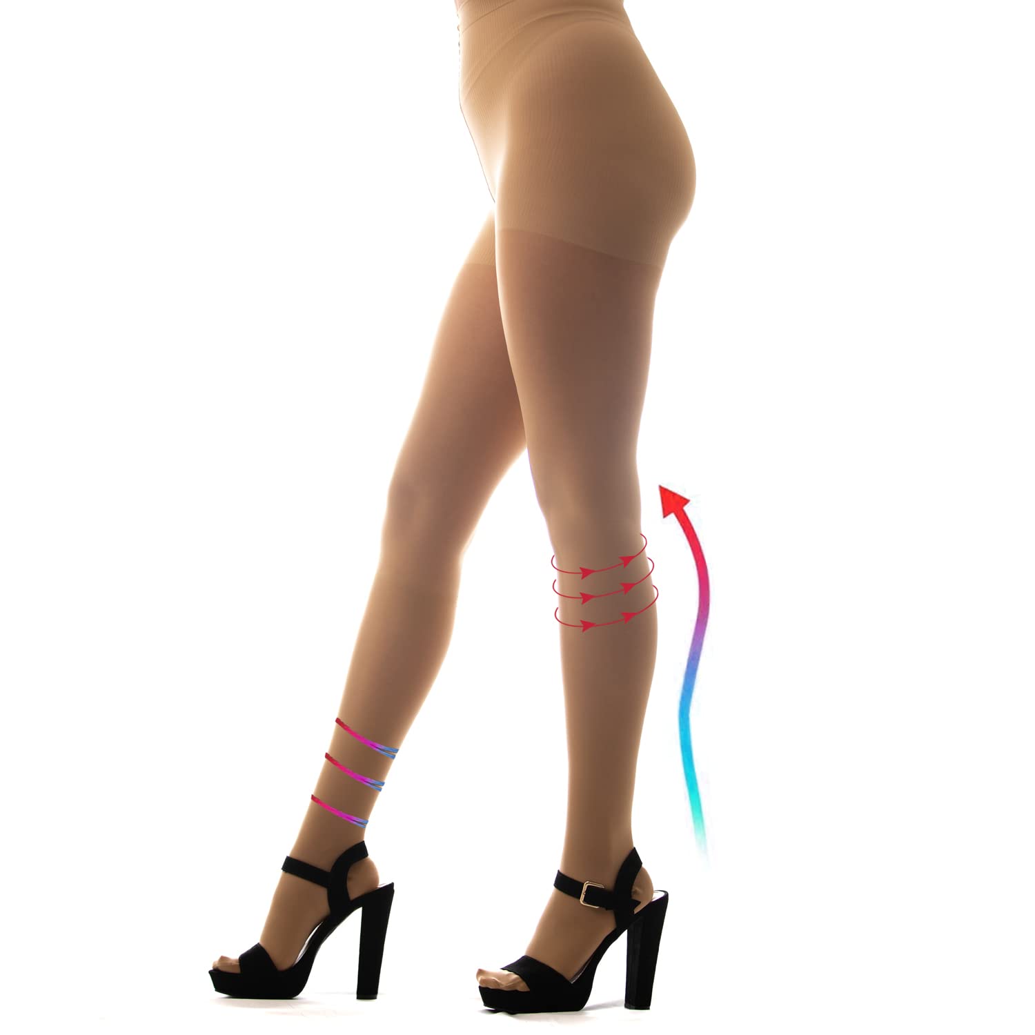 Medicella Women's Sheer Tights - Comfortable & Stylish Nylon Stockings for Everyday Wear, Office, or Special Occasions