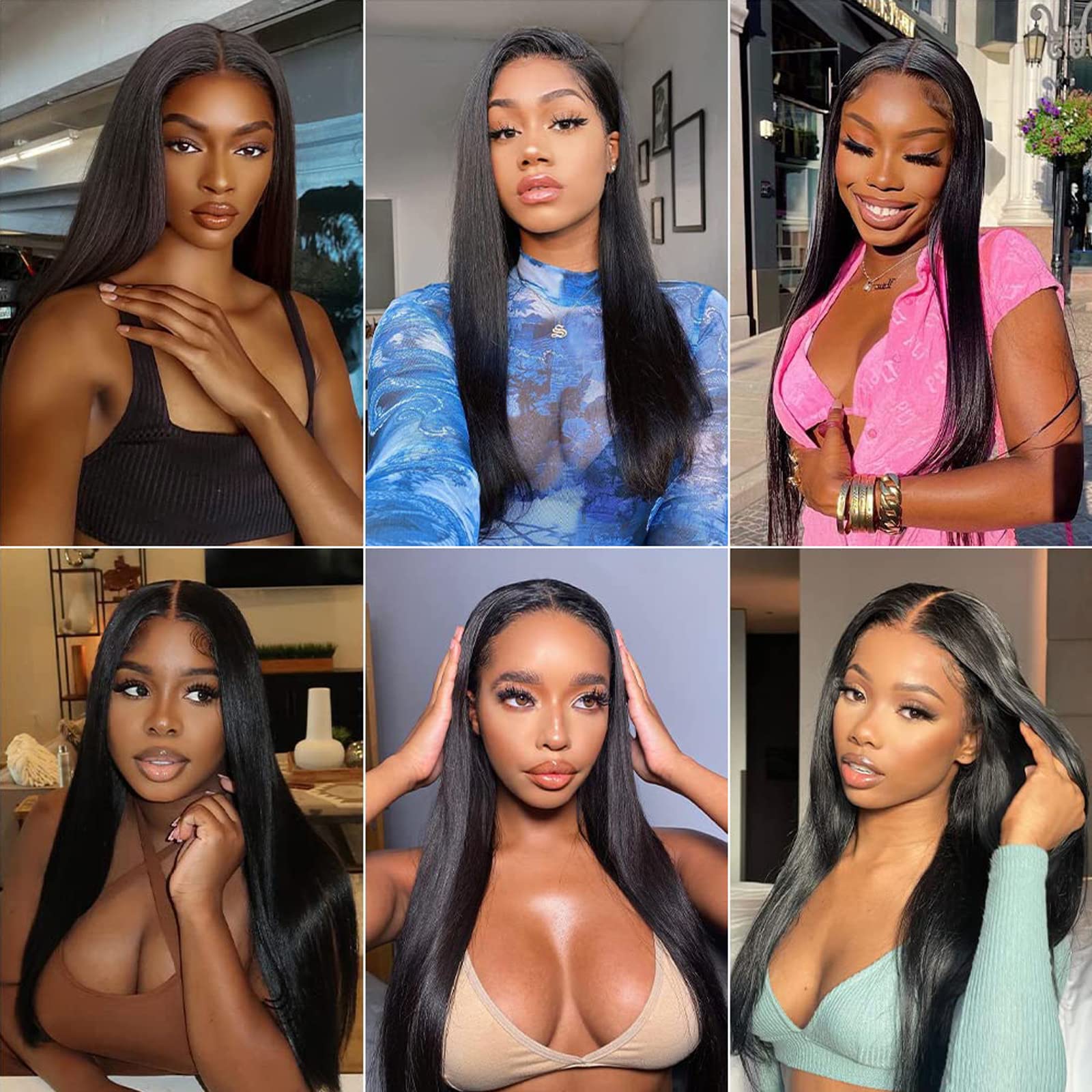 ALLRUN 100% Unprocessed Brazilian Virgin Raw Hair Bundles - 18 20 22 24 Inch Straight Human Hair Extensions (4 Bundles) Natural Black Color for Styling, Weaving & Volume Boost - Perfect for Daily Wear, Parties & Special Occasions