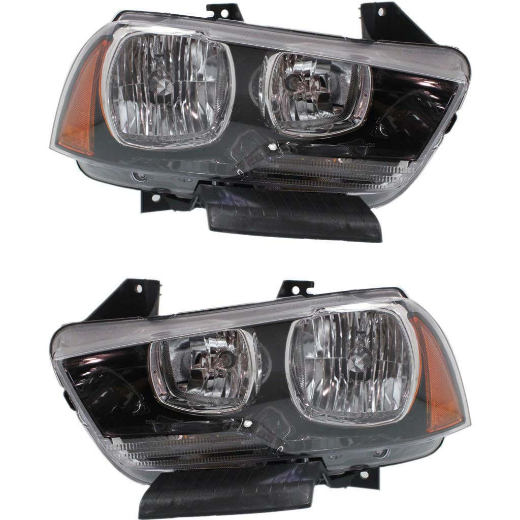 Dodge Charger Headlight Assembly 2011-2014 Pair - Driver & Passenger Side CAPA Certified (CH2502232C) | Replacement for Dim or Broken Lights