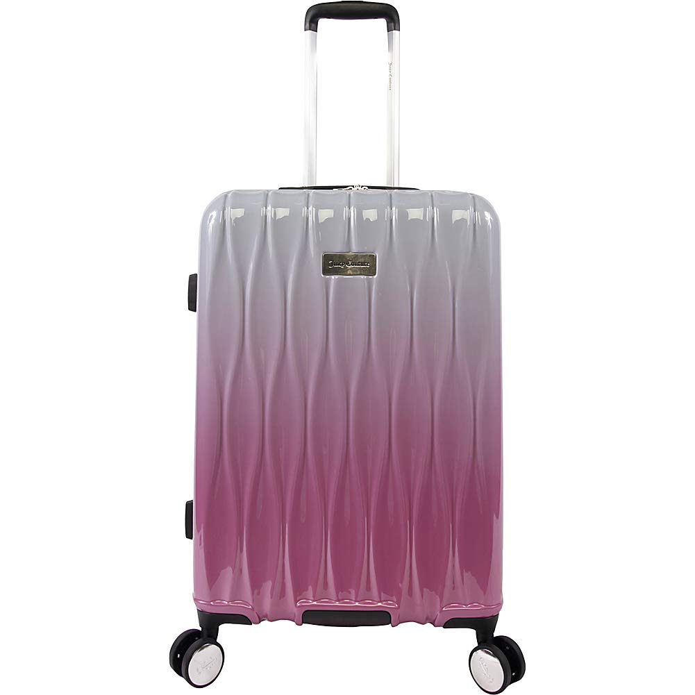 Juicy Couture Women's Lindsay 3-Piece Hardside Spinner Luggage Set - Silver Fuchsia, Lightweight Durable Suitcase for Travel, Carry-On & Check-In Bags - Perfect for Vacations, Business Trips & Weekend Getaways