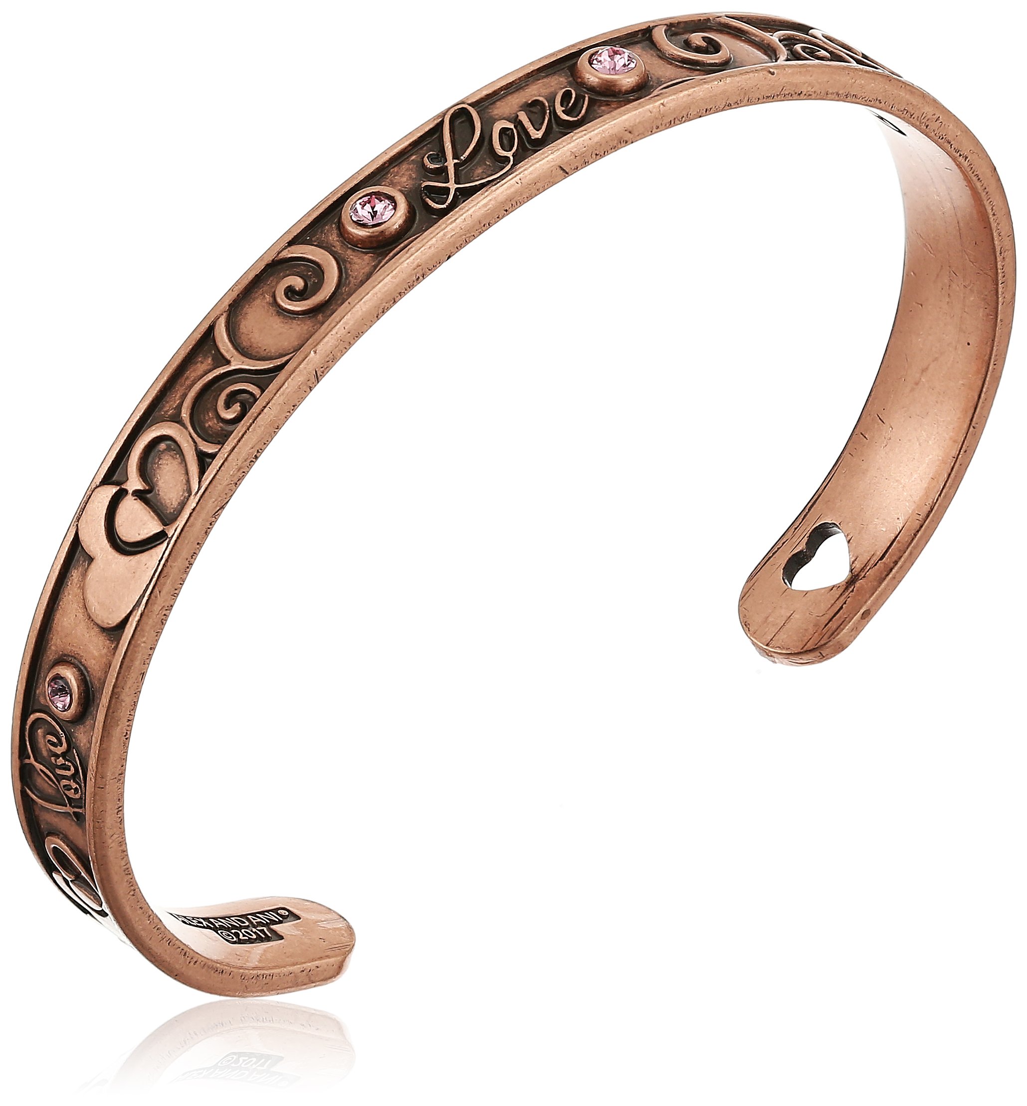 Alex and Ani Love Rafaelian Rose Gold Cuff Bracelet for Women - Elegant Adjustable Bangle for Everyday Wear, Gifts & Special Occasions