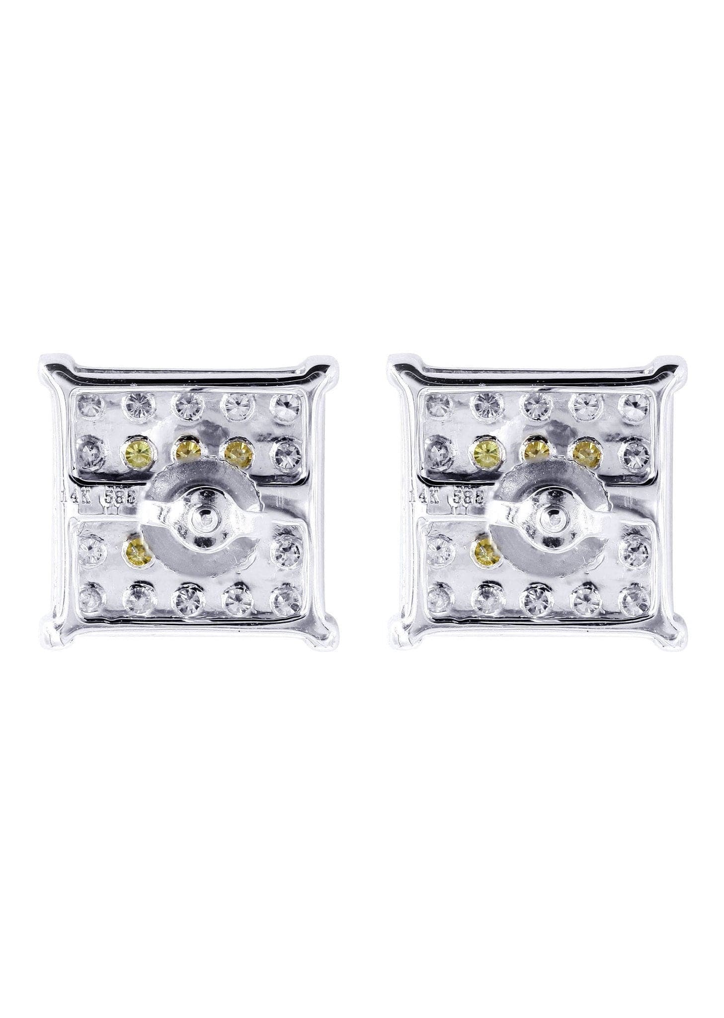 0.65 Carat Diamond Stud Earrings for Men in 14K White Gold - Perfect for Gifts, Weddings & Special Occasions