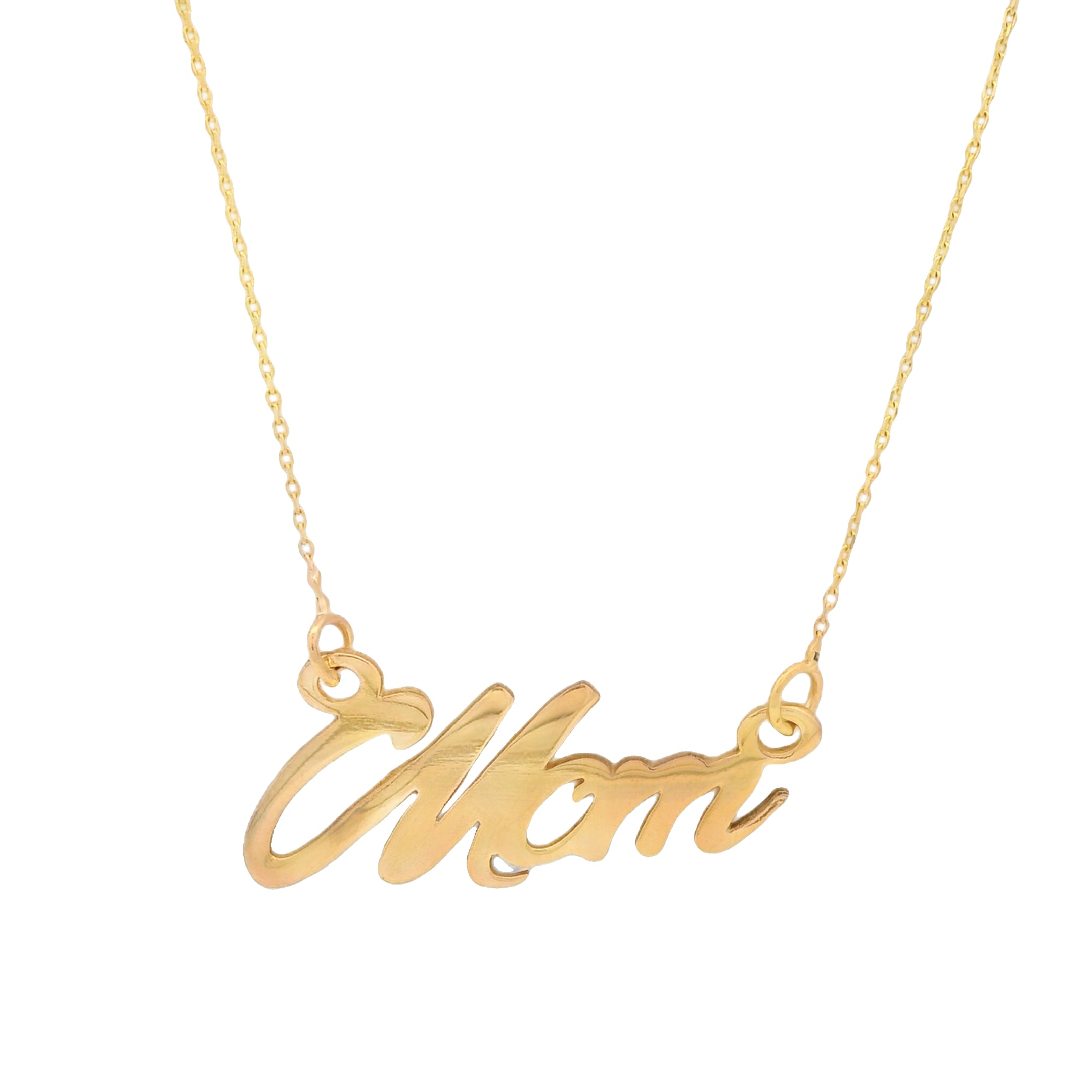 14K Gold Custom Mom Necklace - Personalized Engraved Jewelry Gift for Mother's Day, Birthday & Anniversary | Elegant & Timeless Keepsake for Women