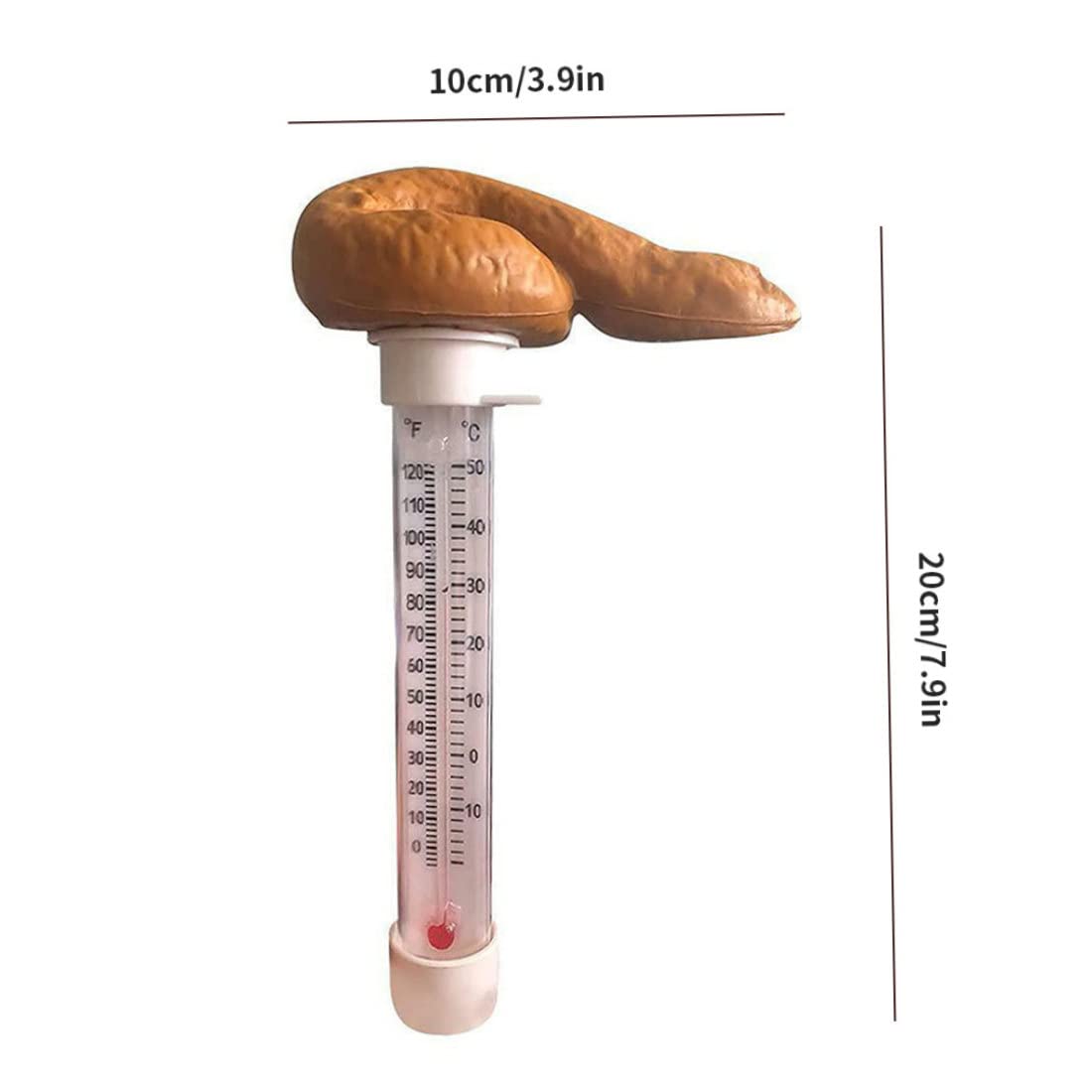 Floating Pool Thermometer for Swimming Pools, Spas & Hot Tubs - Water Temperature Gauge with Fun Prank Design - Perfect for Backyard Pools, Jacuzzis and Summer Water Activities