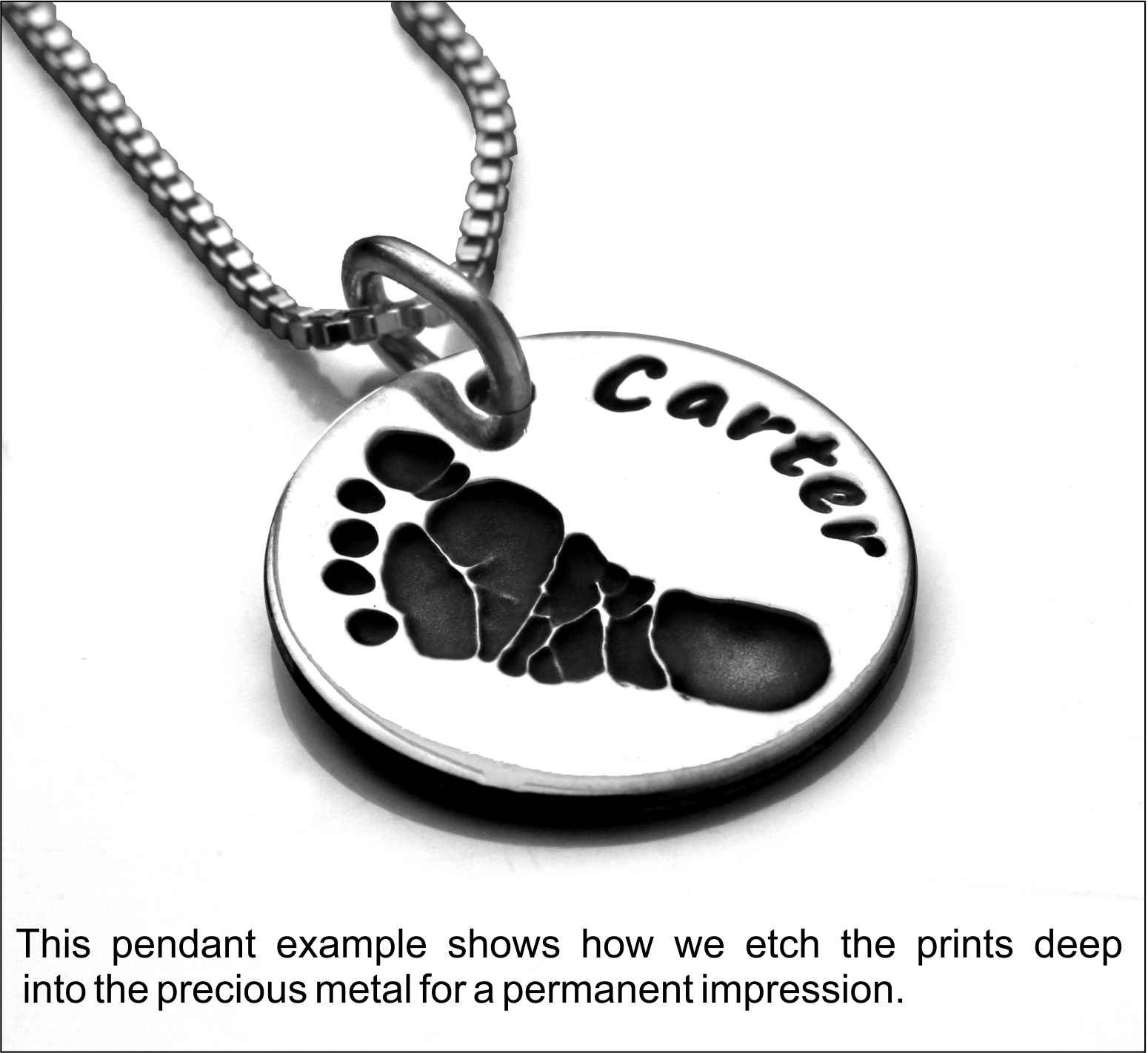 Personalized Silver Baby Footprint Keepsake Kit - Unique Push Present Gift for New Moms | Newborn Memory Preservation | Baby Shower, Christening & First Birthday Gift Idea