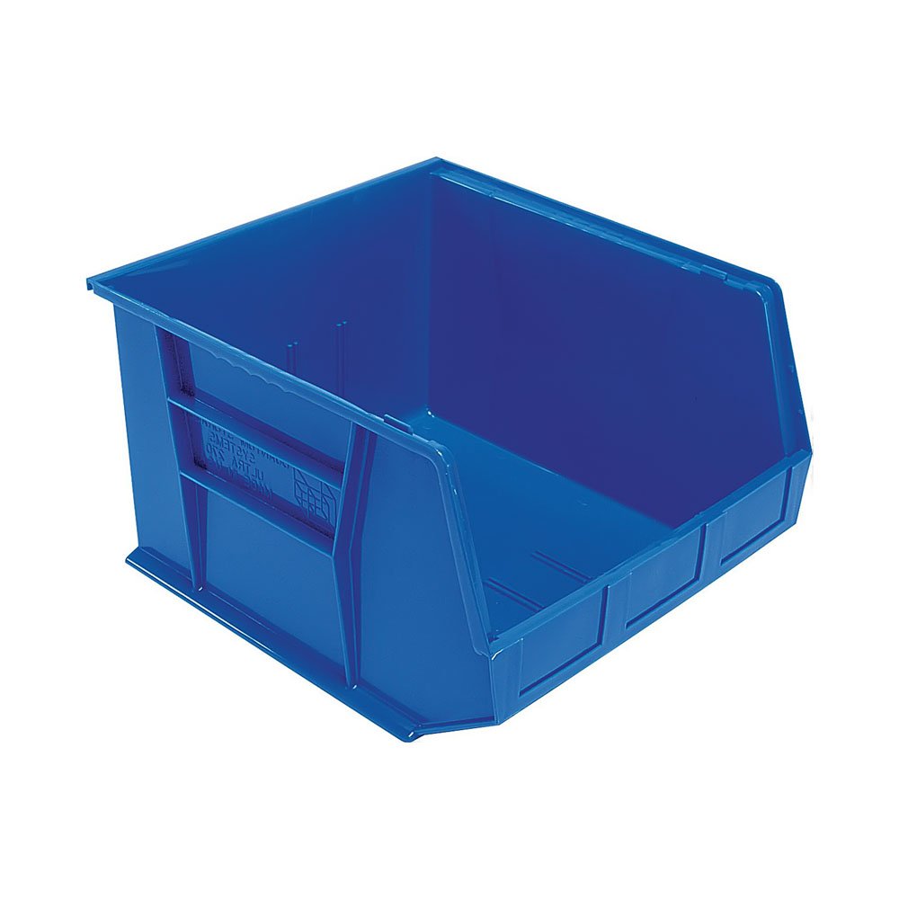 Quantum Storage Systems QUS270 Ultra Stack and Hang Bins (3 Pack) - Durable Plastic Storage Bins for Organizing Tools, Office Supplies & Home Essentials - Perfect for Garage, Workshop & Closet Storage
