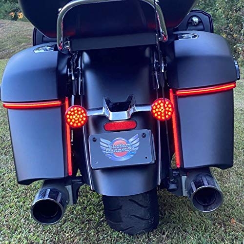 RICKRAK Custom Dynamics LED Saddlebag Lights for Indian® Challenger Motorcycle - Red LED Accent Lights | Waterproof & Durable | Perfect for Night Riding & Custom Bike Builds
