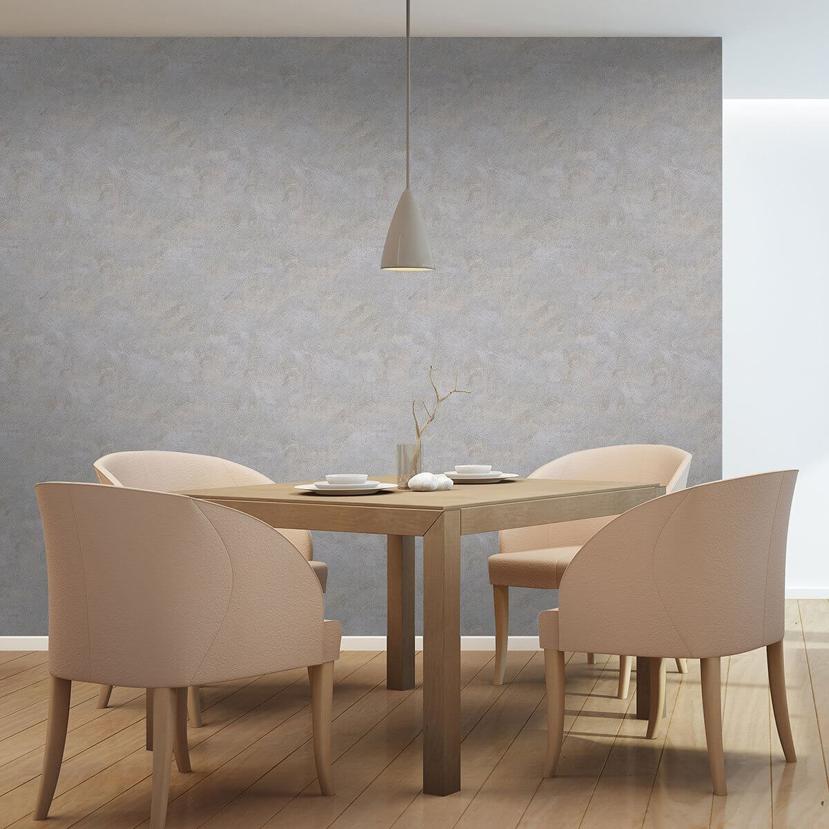 Grey and Brown Faux Cement Texture Peel and Stick Removable Wallpaper - Easy DIY Home Decor for Bedroom, Living Room & Office