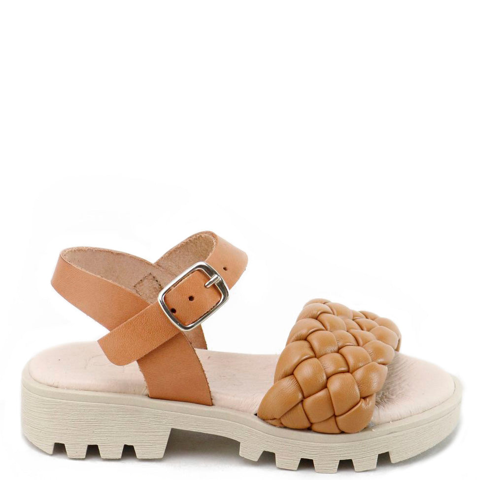 Papanatas Brown Braided Sandal - Comfortable Women's Leather Flip Flops for Summer Beach, Vacation & Casual Wear
