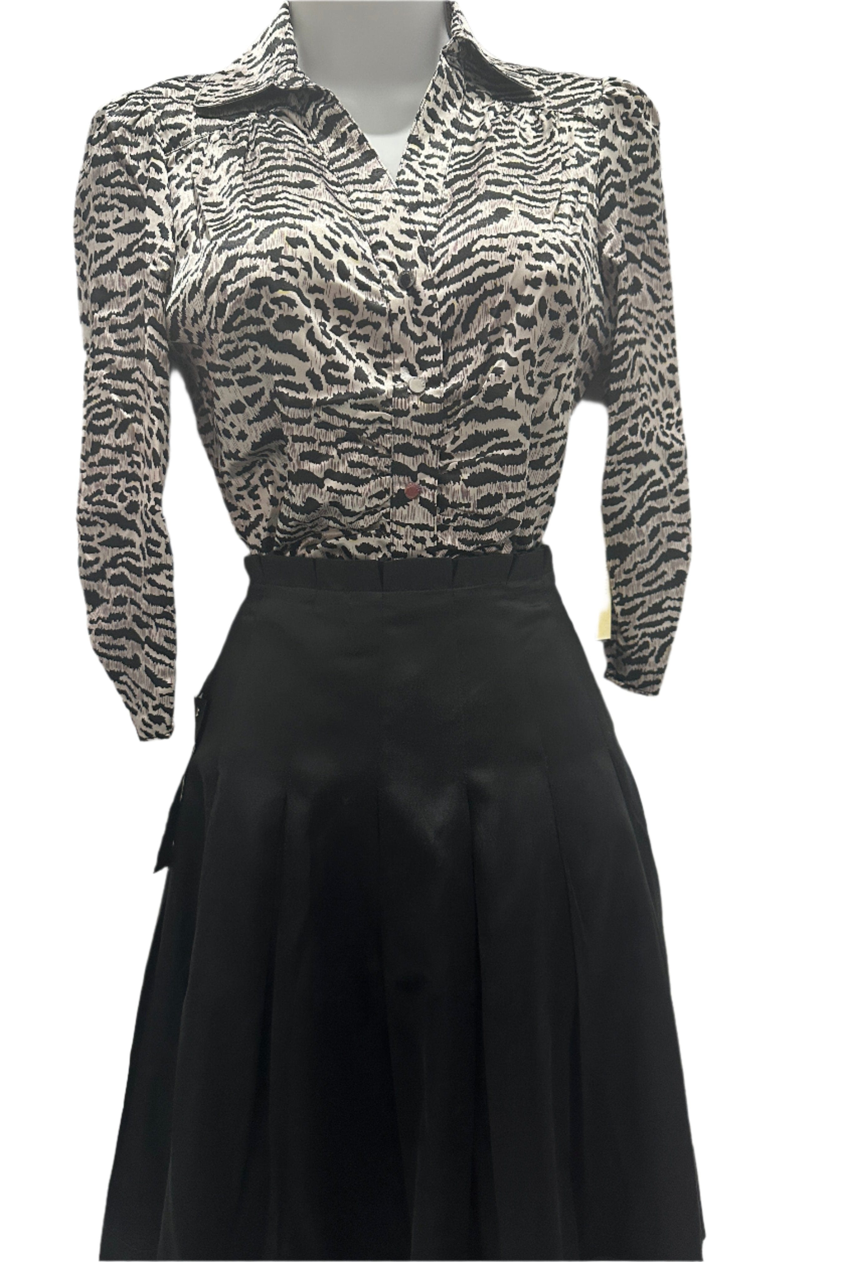Julissa's Stylish Metal Logo Button Blouse for Women | Fashionable Office & Casual Wear | Perfect for Work, Dates & Everyday Outfits